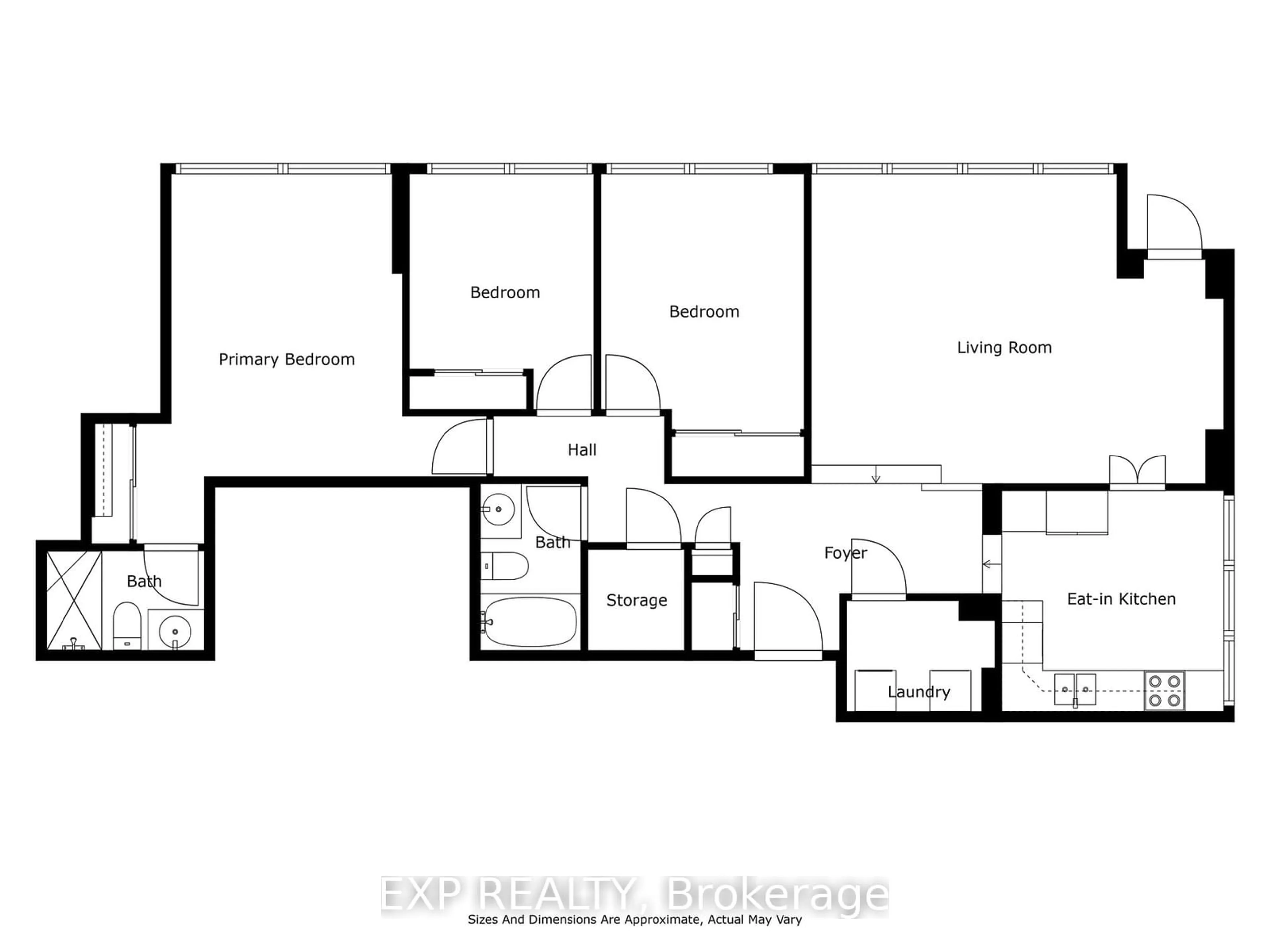 Floor plan for 70 Erskine Ave #505, Toronto Ontario M4P 1Y2