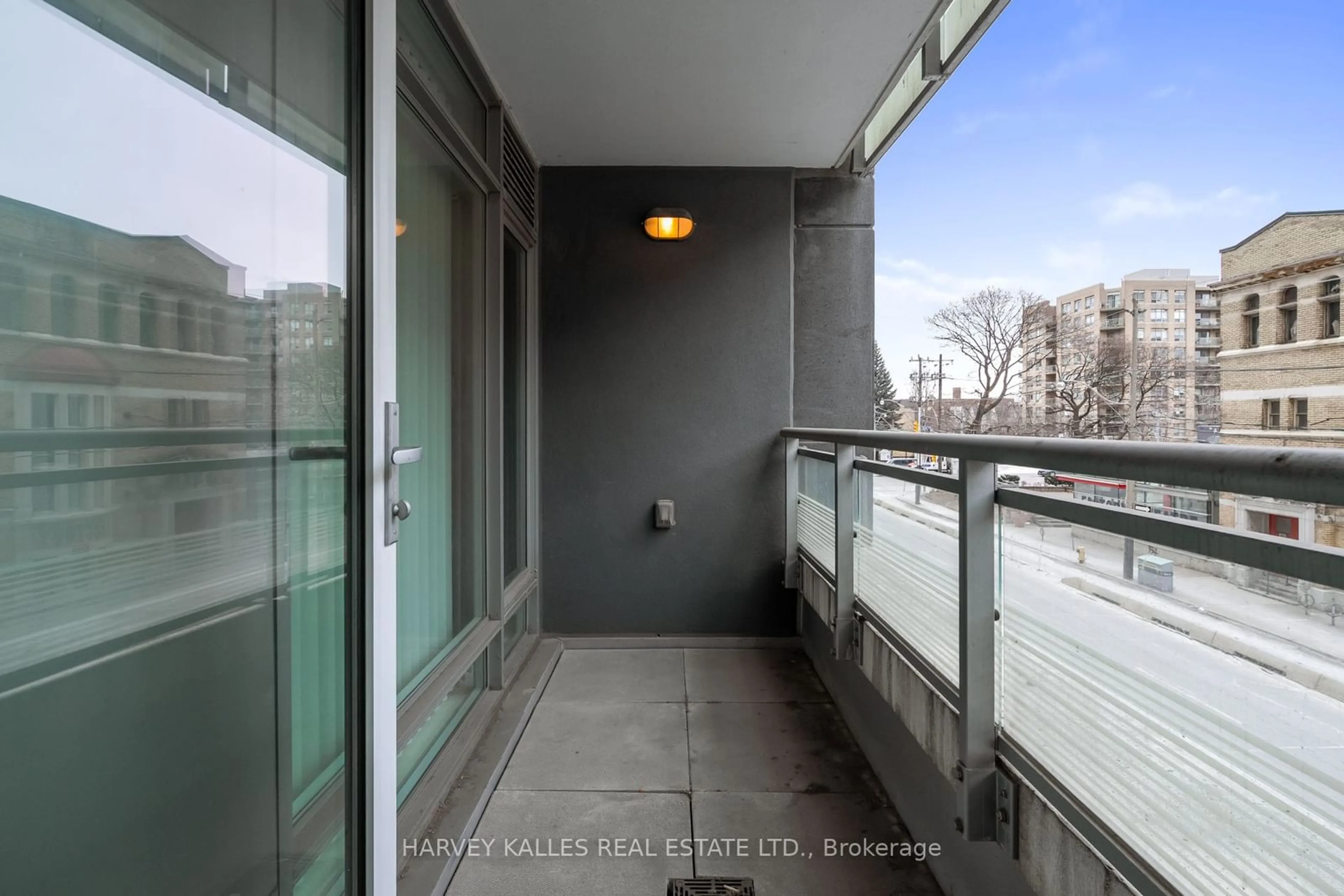 Balcony in the apartment, street for 525 Adelaide St #209, Toronto Ontario M5V 0N7