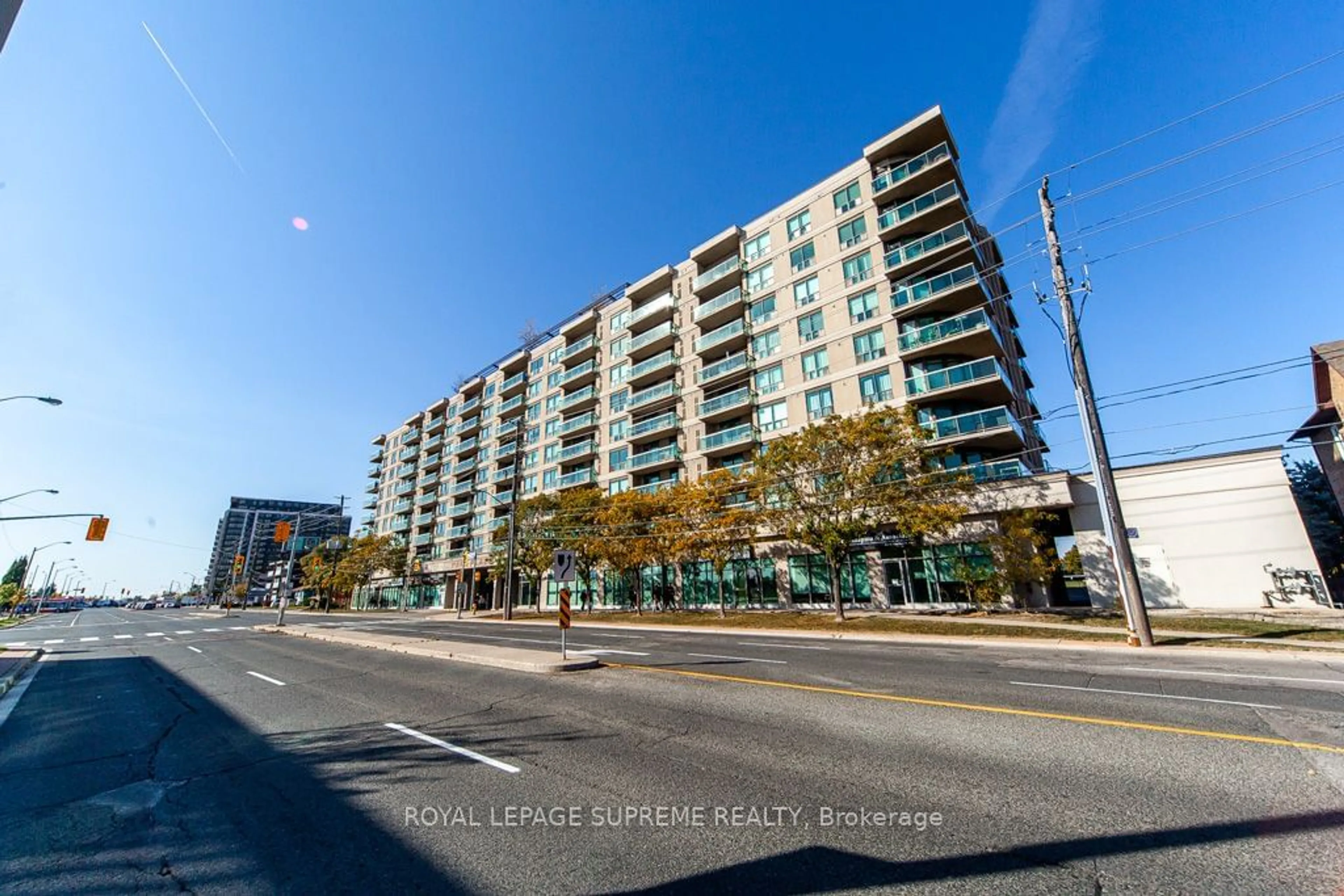 A pic from outside/outdoor area/front of a property/back of a property/a pic from drone, street for 1030 Sheppard Ave #710, Toronto Ontario M3H 6C1