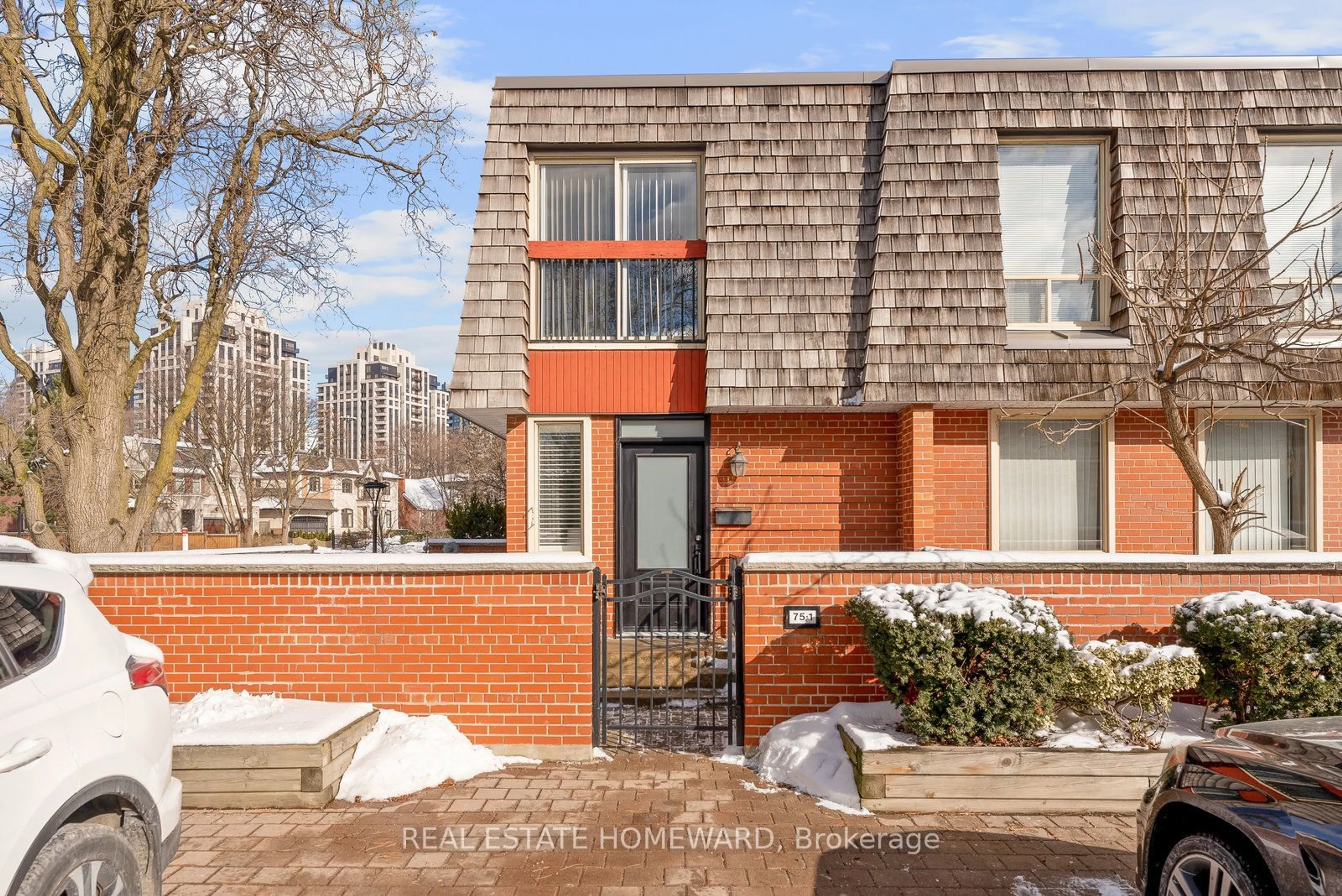 Home with brick exterior material, street for 75 Upper Canada Dr #1, Toronto Ontario M2P 2A2