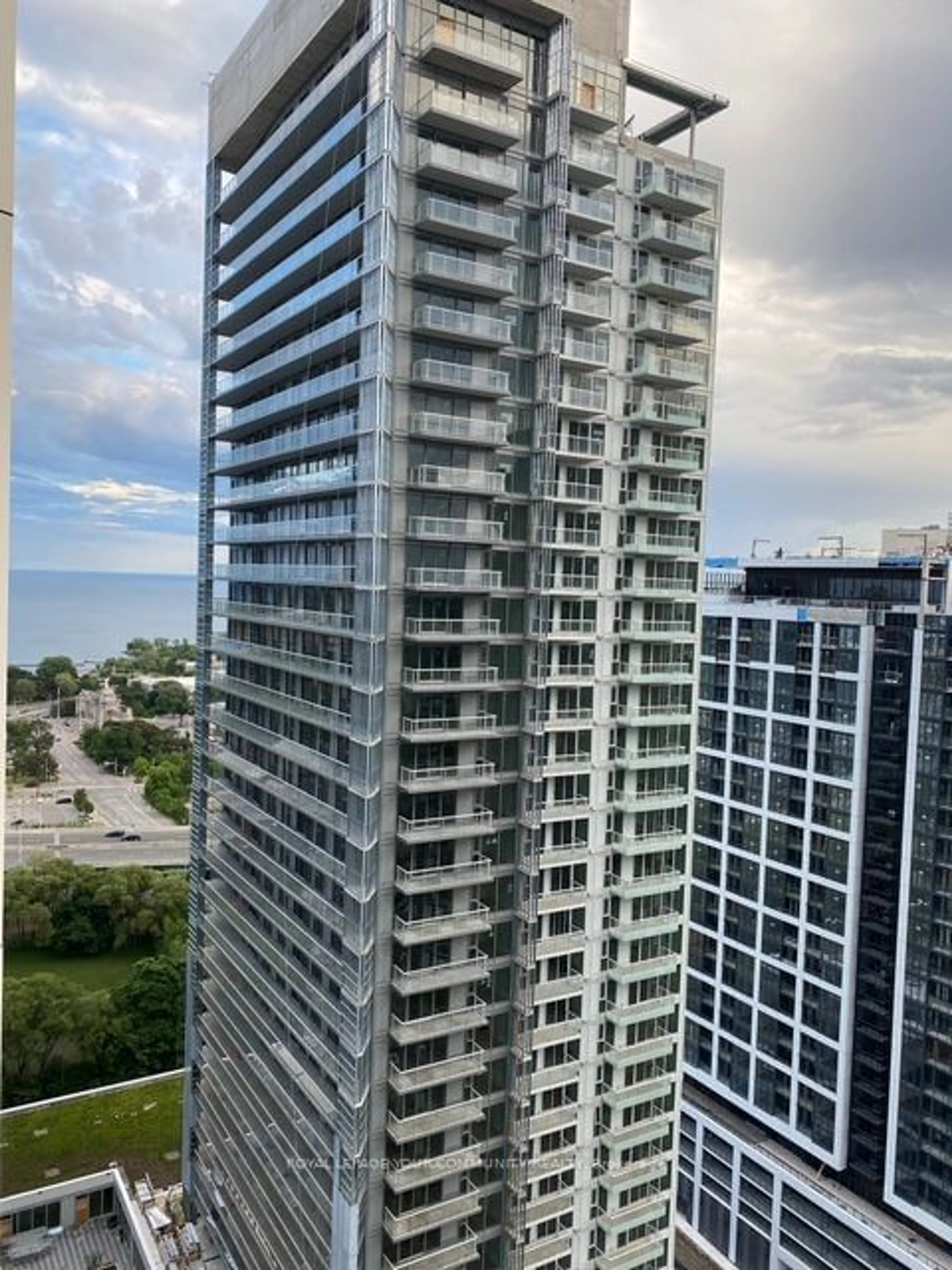 A pic from outside/outdoor area/front of a property/back of a property/a pic from drone, city buildings view from balcony for 50 Ordnance St #2505, Toronto Ontario M6K 1A2