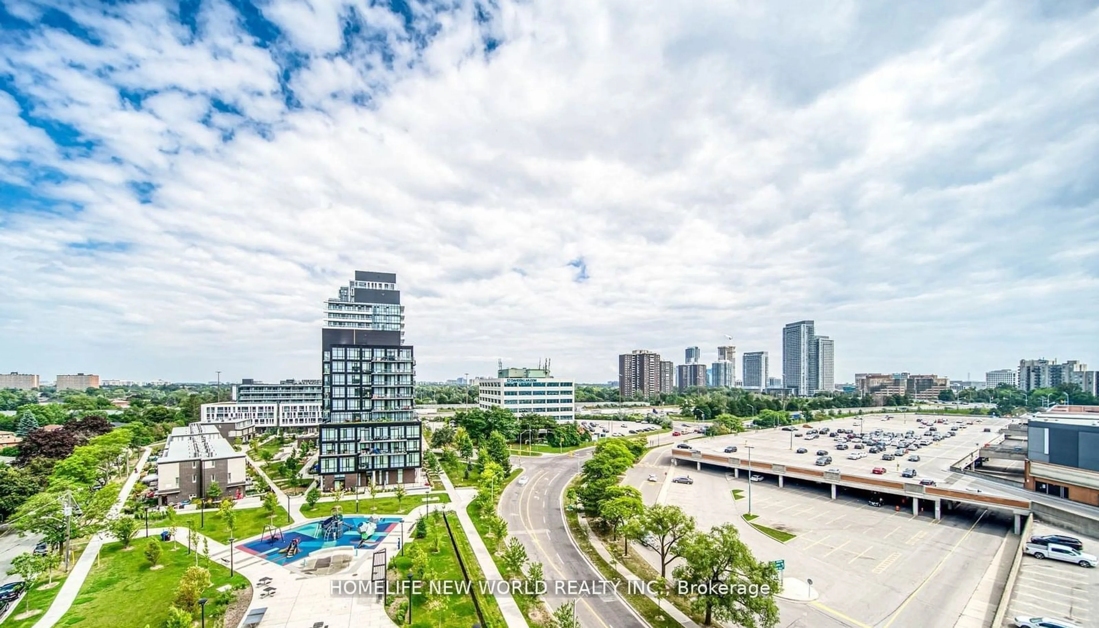 A pic from outside/outdoor area/front of a property/back of a property/a pic from drone, city buildings view from balcony for 150 Fairview Mall Dr #1211, Toronto Ontario M2J 0E7