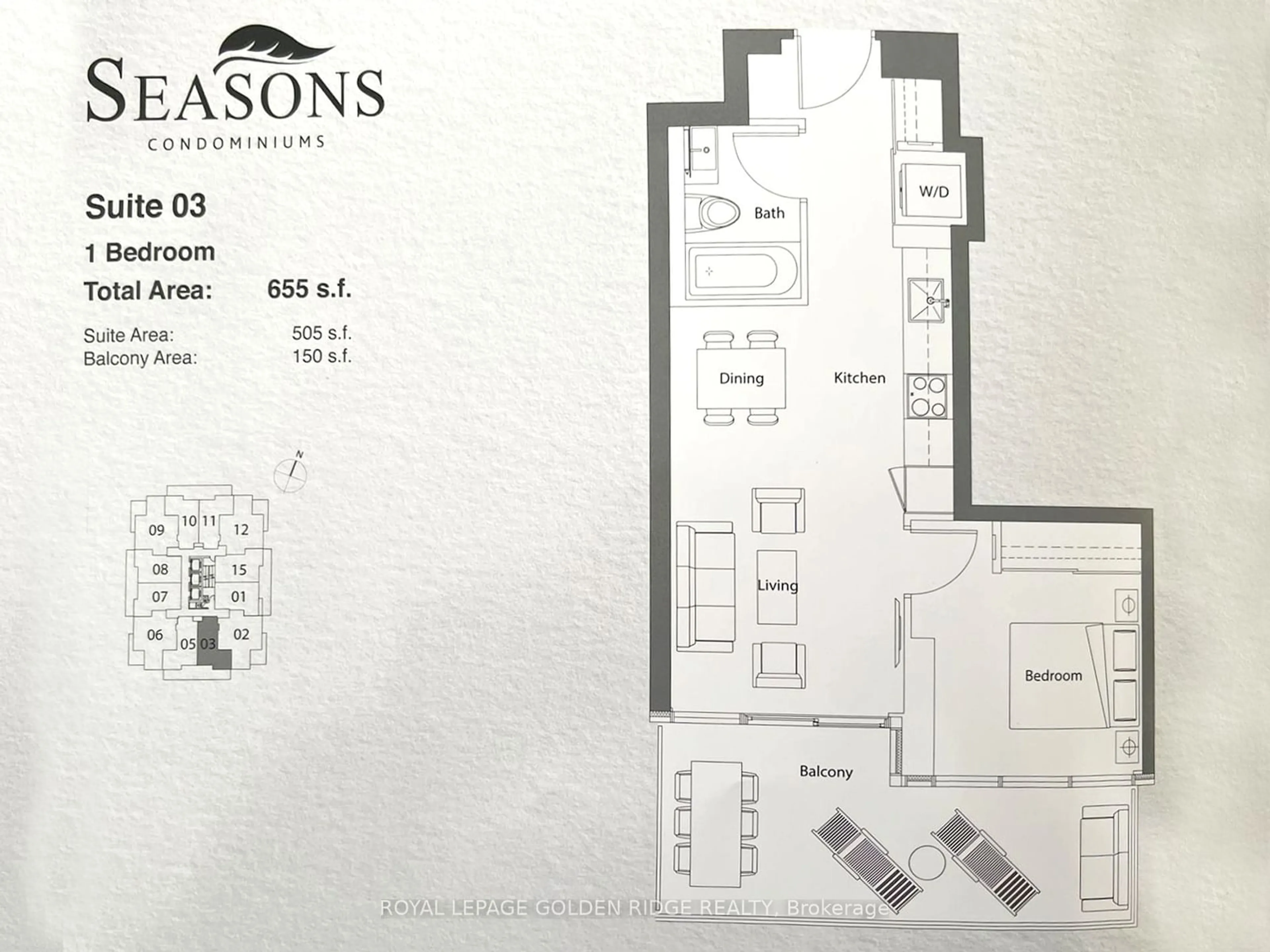 Floor plan for 95 Mcmahon Dr #1703, Toronto Ontario M2K 0H2