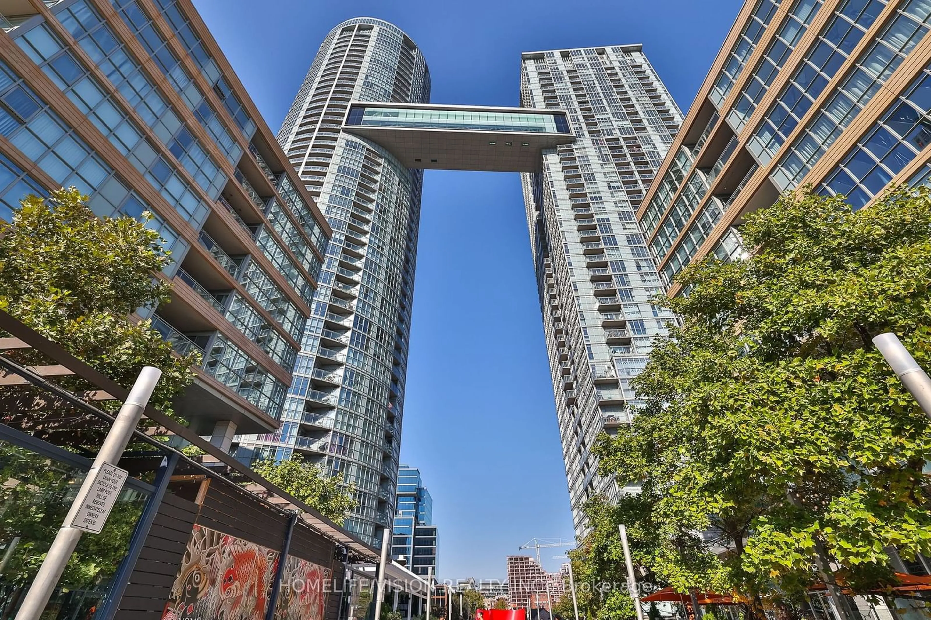 Patio, city buildings view from balcony for 21 Iceboat Terr #4806, Toronto Ontario M5V 4A9