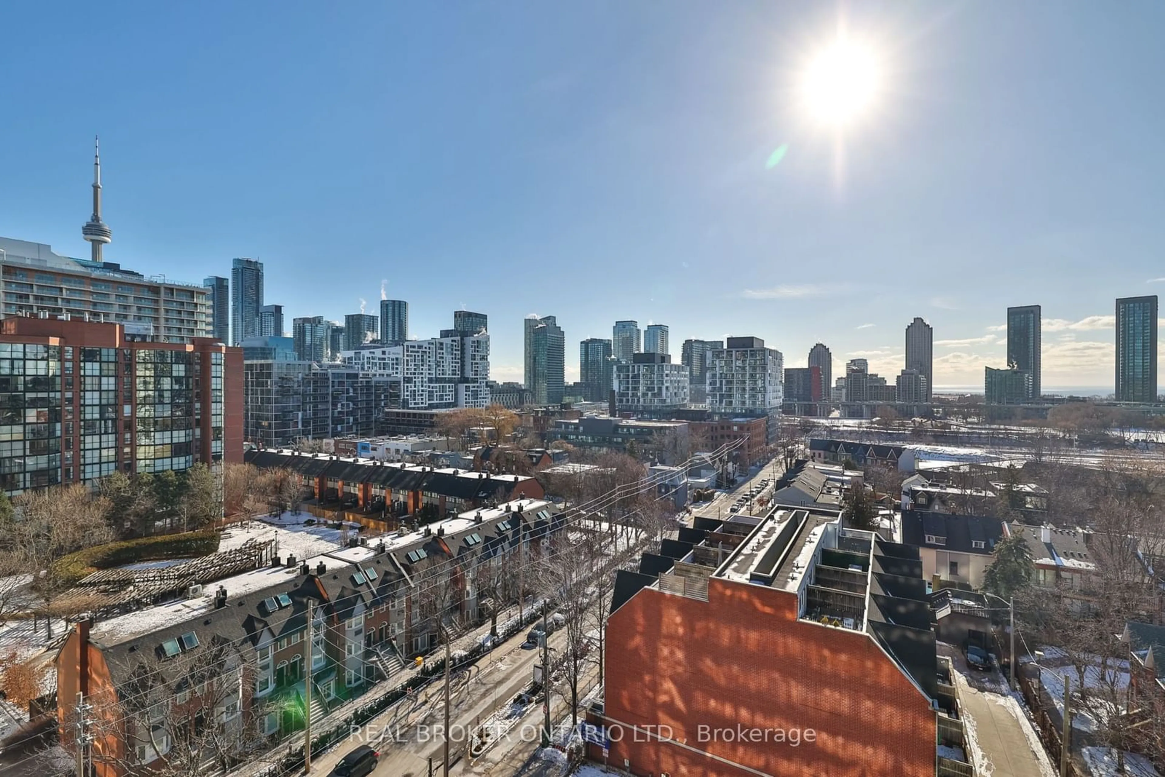 A pic from outside/outdoor area/front of a property/back of a property/a pic from drone, city buildings view from balcony for 78 Tecumseth St #1004, Toronto Ontario M5V 0A9