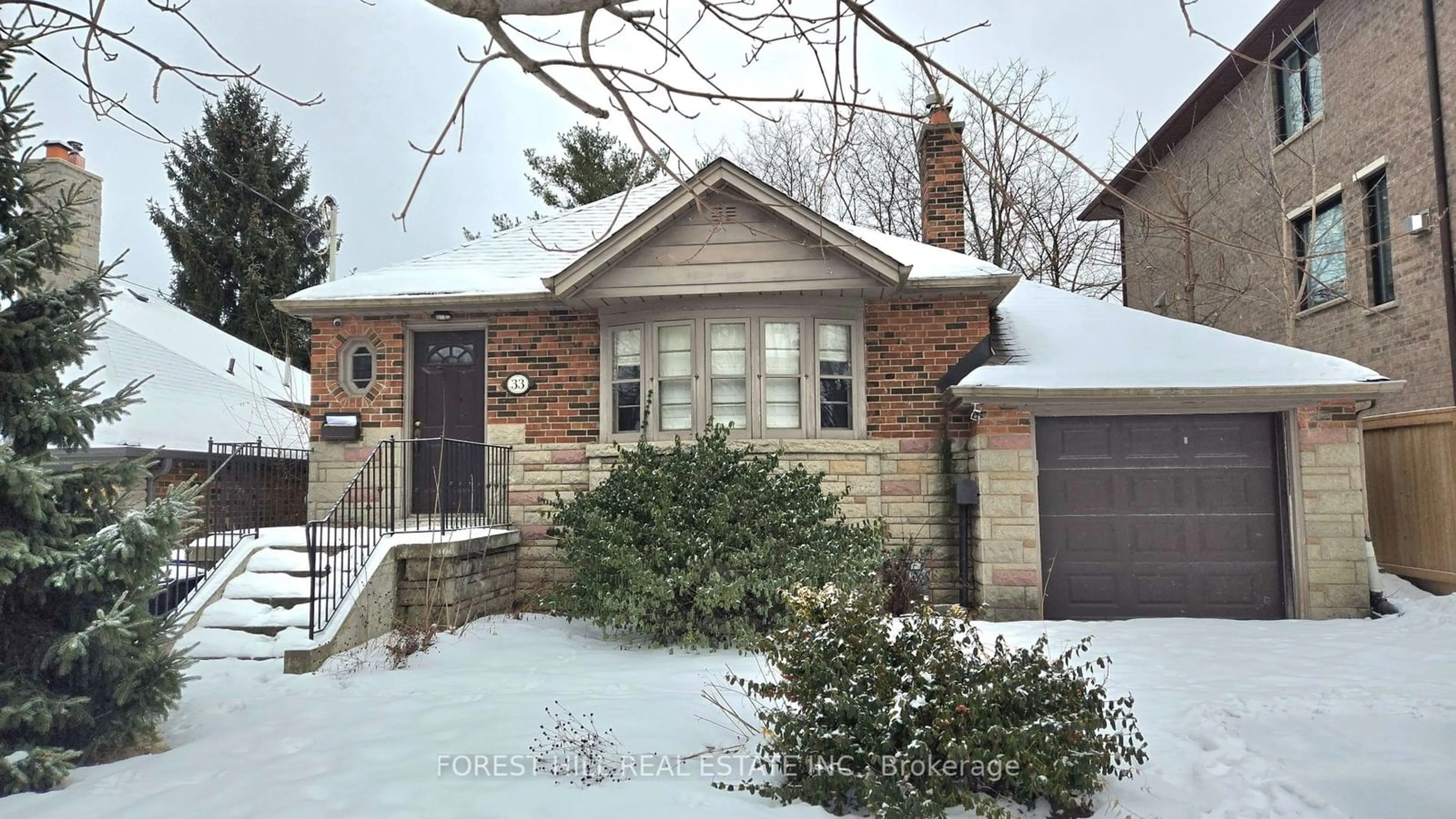 Home with brick exterior material, street for 33 Burncrest Dr, Toronto Ontario M5M 2Z2