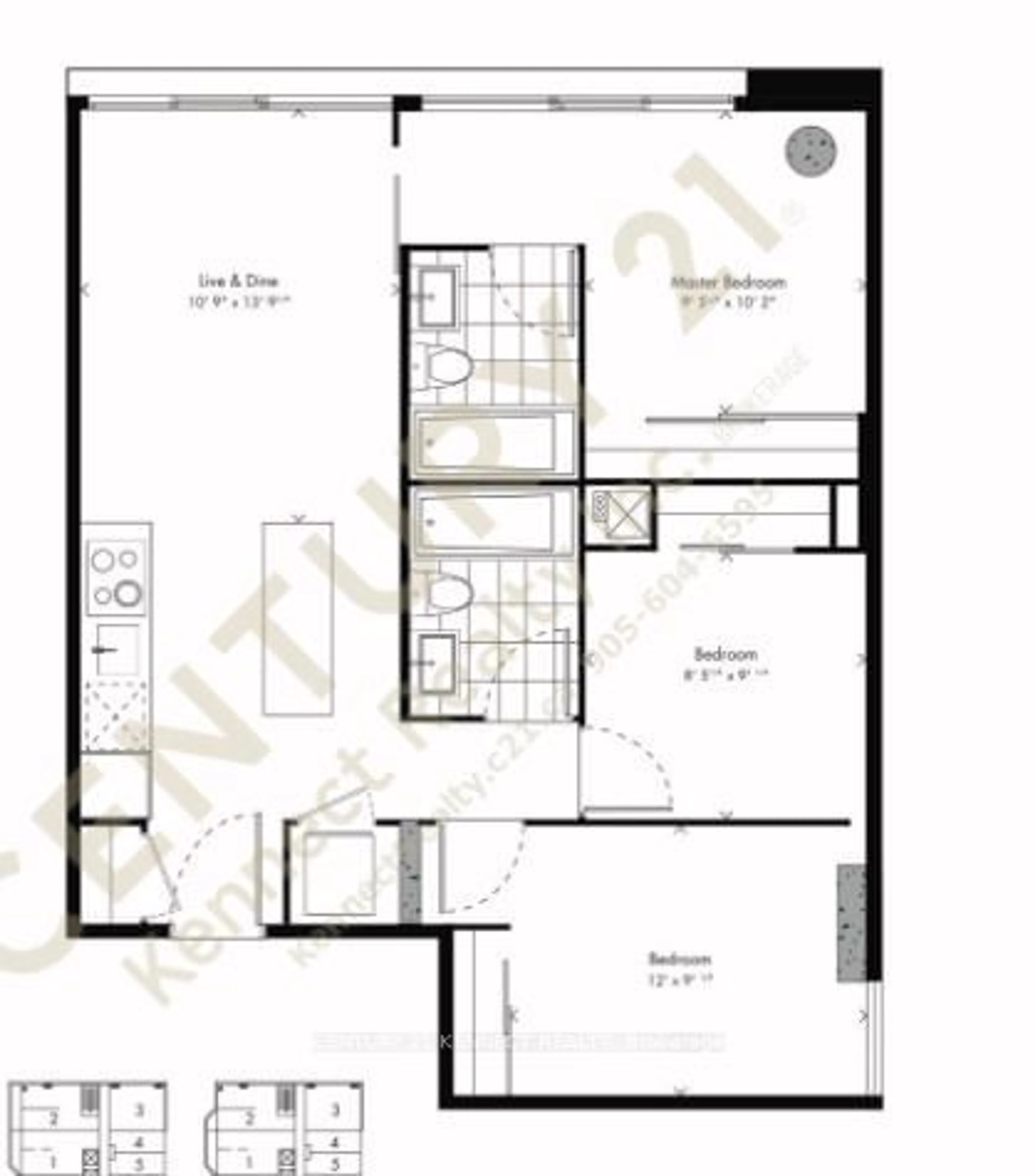 Floor plan for 195 McCaul St #1310, Toronto Ontario M5T 1W6