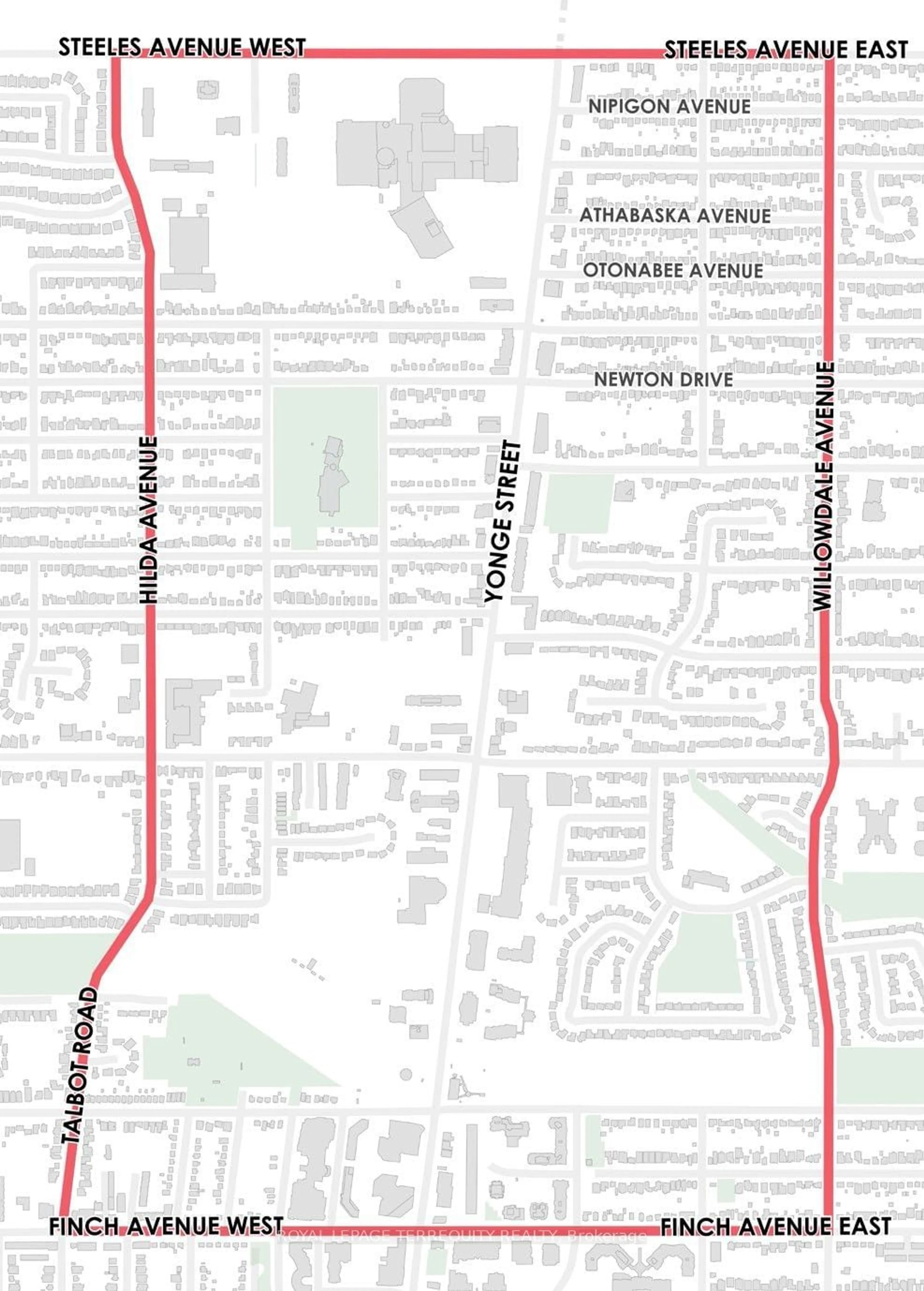 Picture of a map for 33 Athabaska Ave, Toronto Ontario M2M 2T6