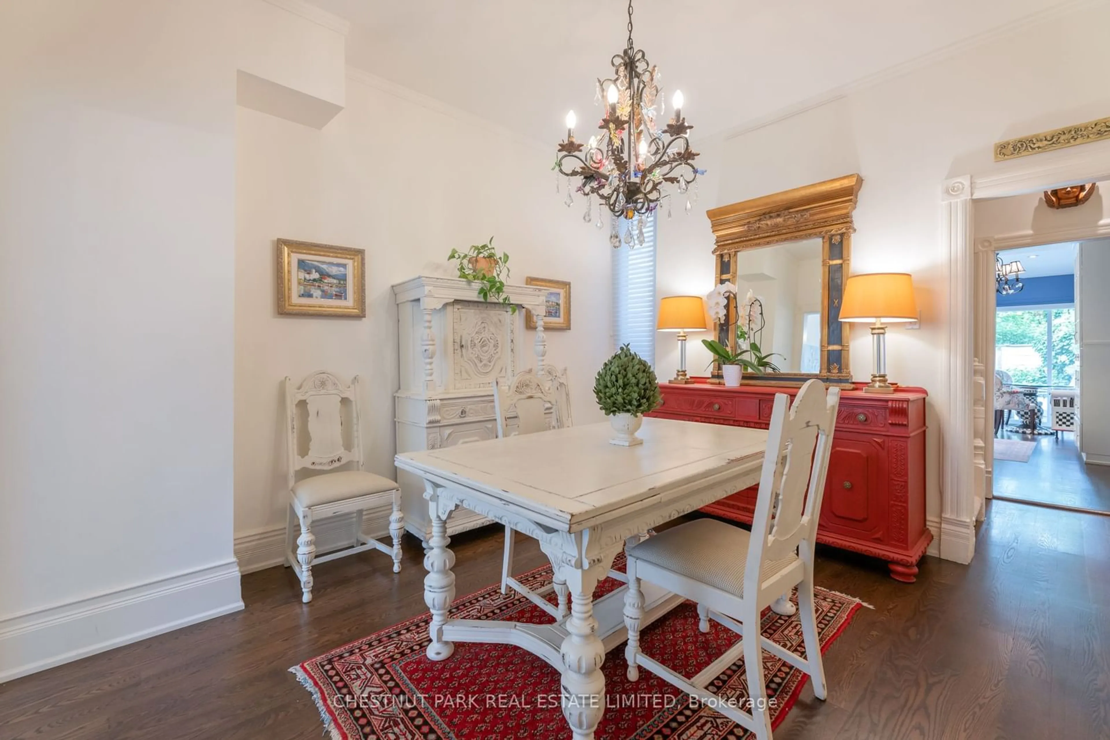 Dining room, wood/laminate floor for 14 Ottawa St, Toronto Ontario M4T 2B6