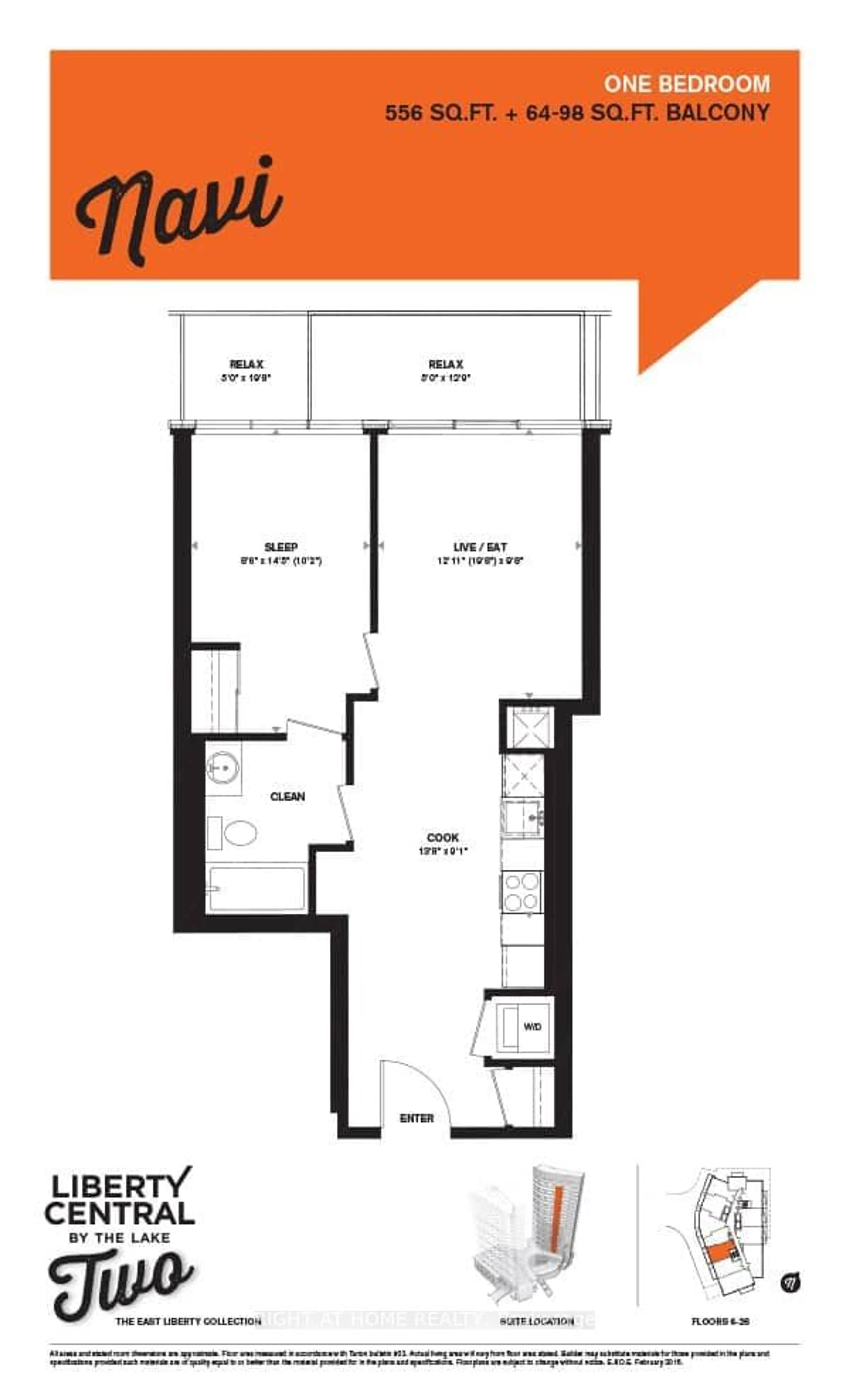 Floor plan for 49 East Liberty St #2005, Toronto Ontario M6K 1A6