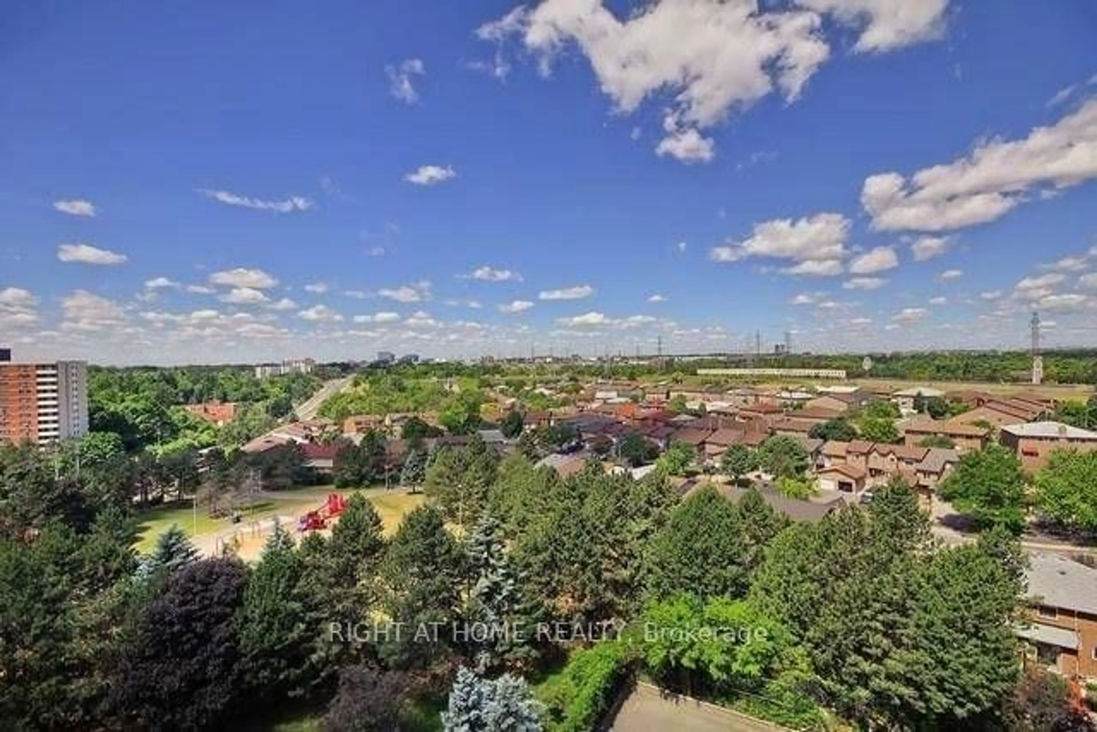 A pic from outside/outdoor area/front of a property/back of a property/a pic from drone, city buildings view from balcony for 10 Torresdale Ave #1006, Toronto Ontario M2R 3V8