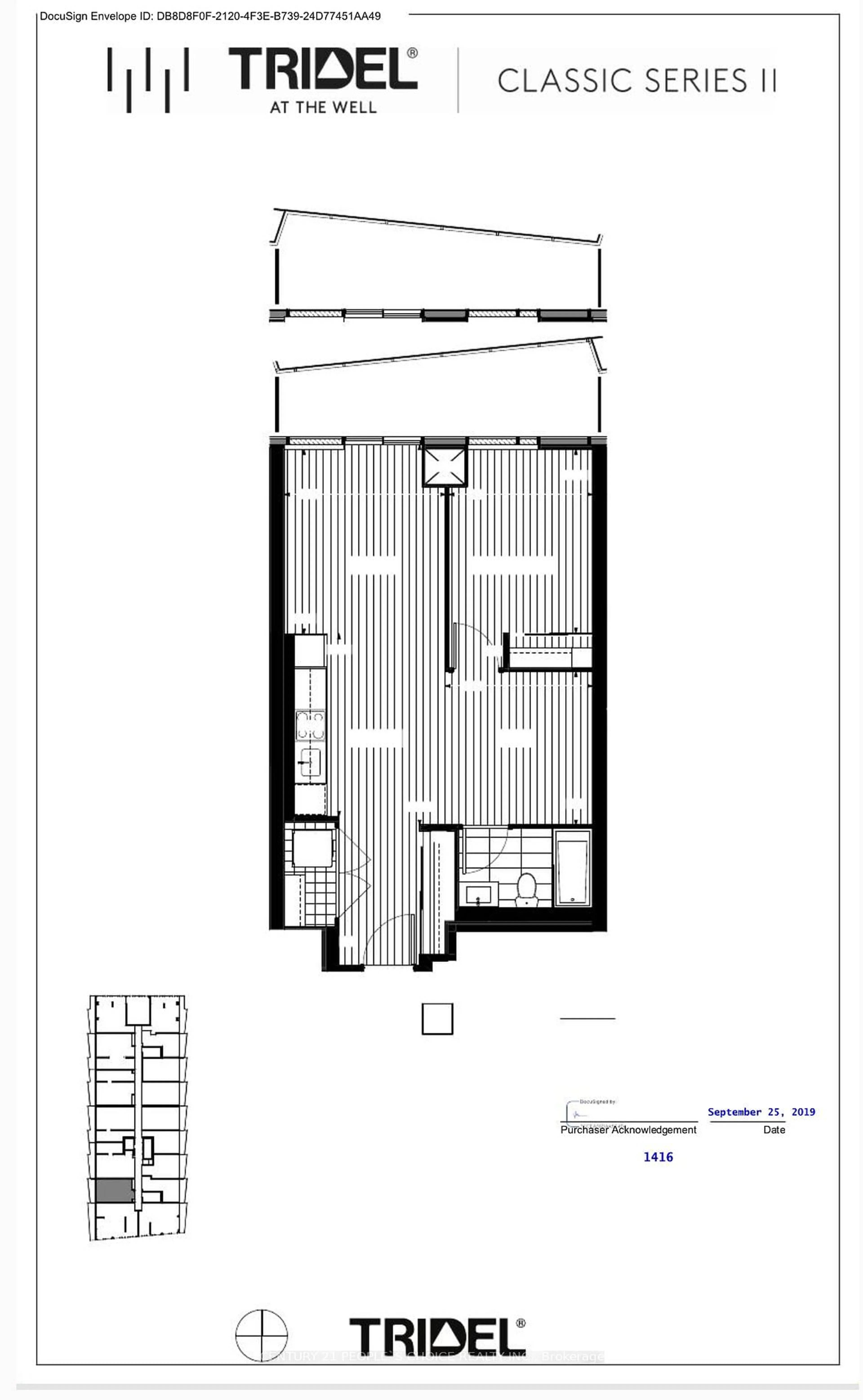 Floor plan for 480 Front St #1416, Toronto Ontario M5V 0V6