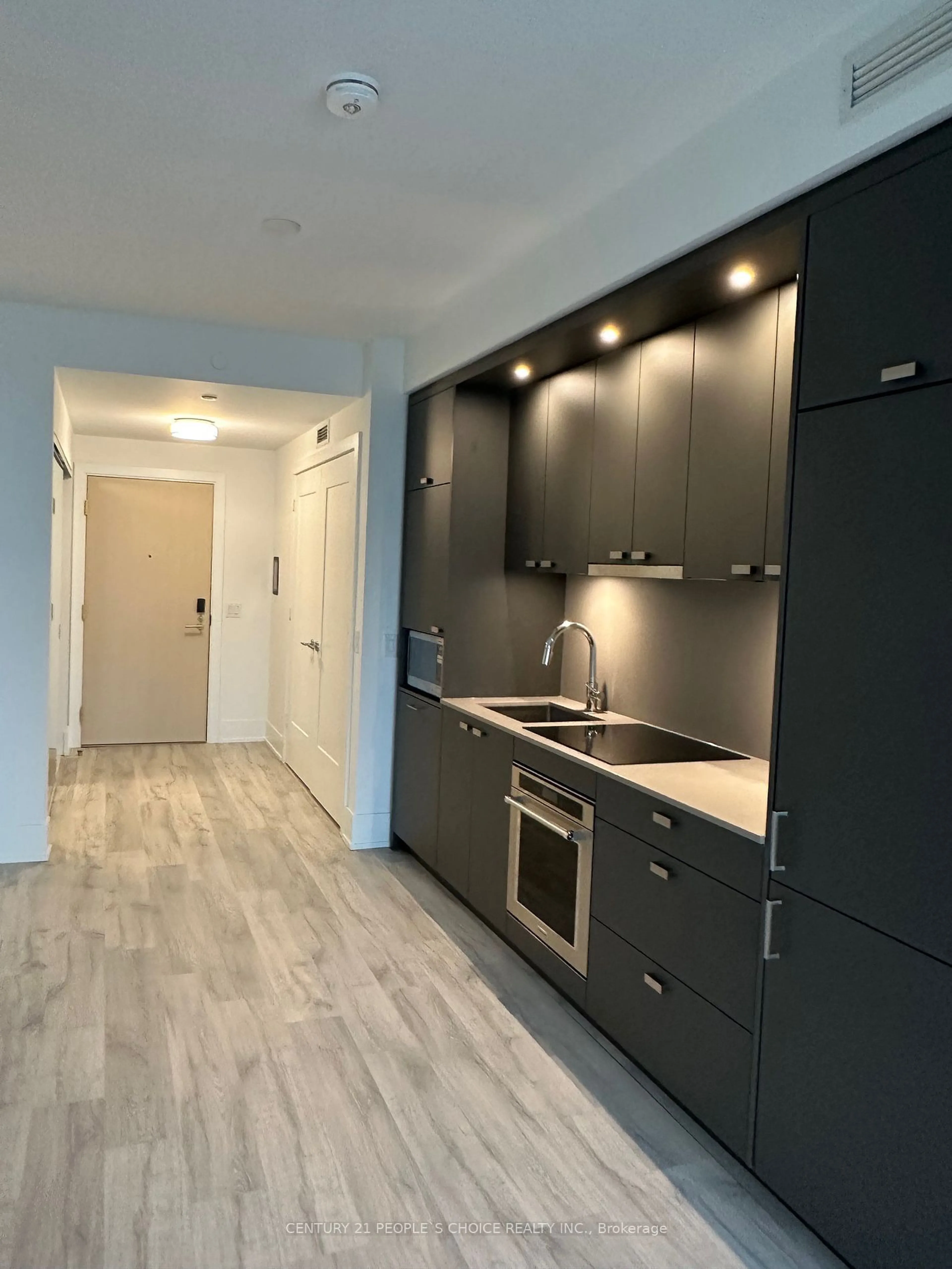 Standard kitchen, wood/laminate floor for 480 Front St #1416, Toronto Ontario M5V 0V6