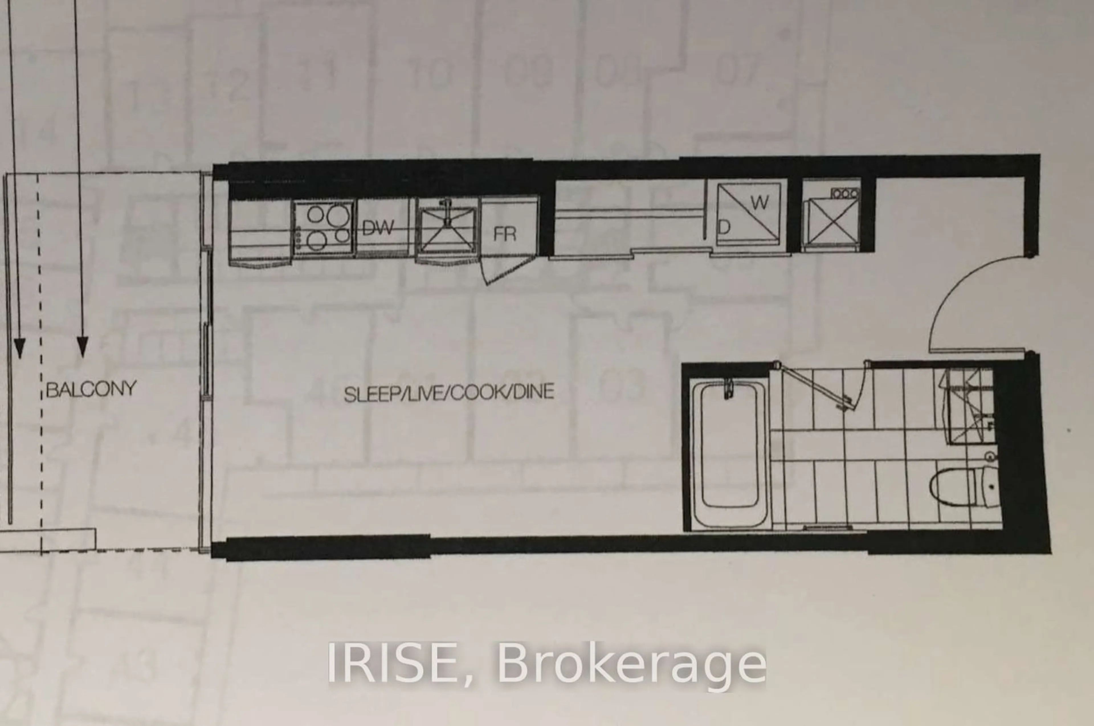 Floor plan for 8 Hillsdale Ave #1219, Toronto Ontario M4S 0B1