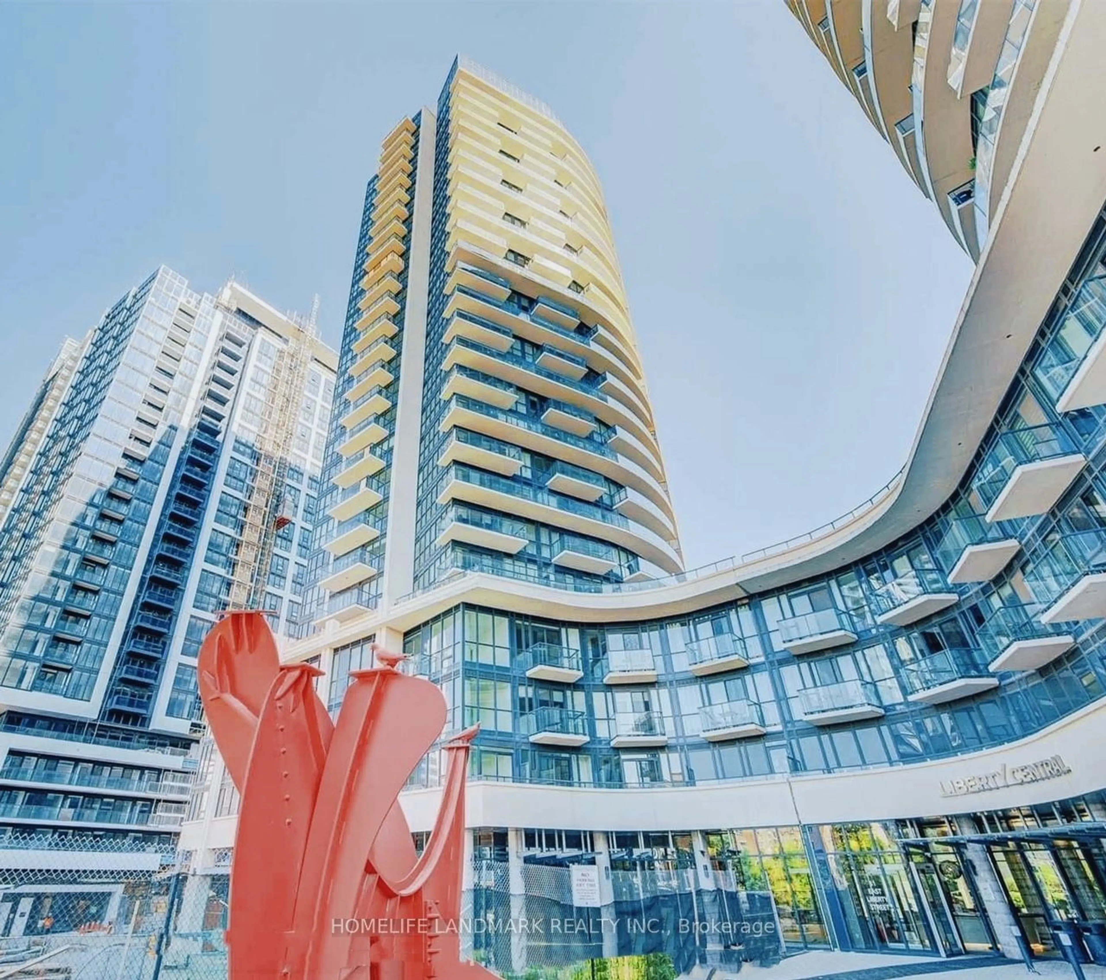 Balcony in the apartment, city buildings view from balcony for 49 East Liberty St #2210, Toronto Ontario M6K 0B2