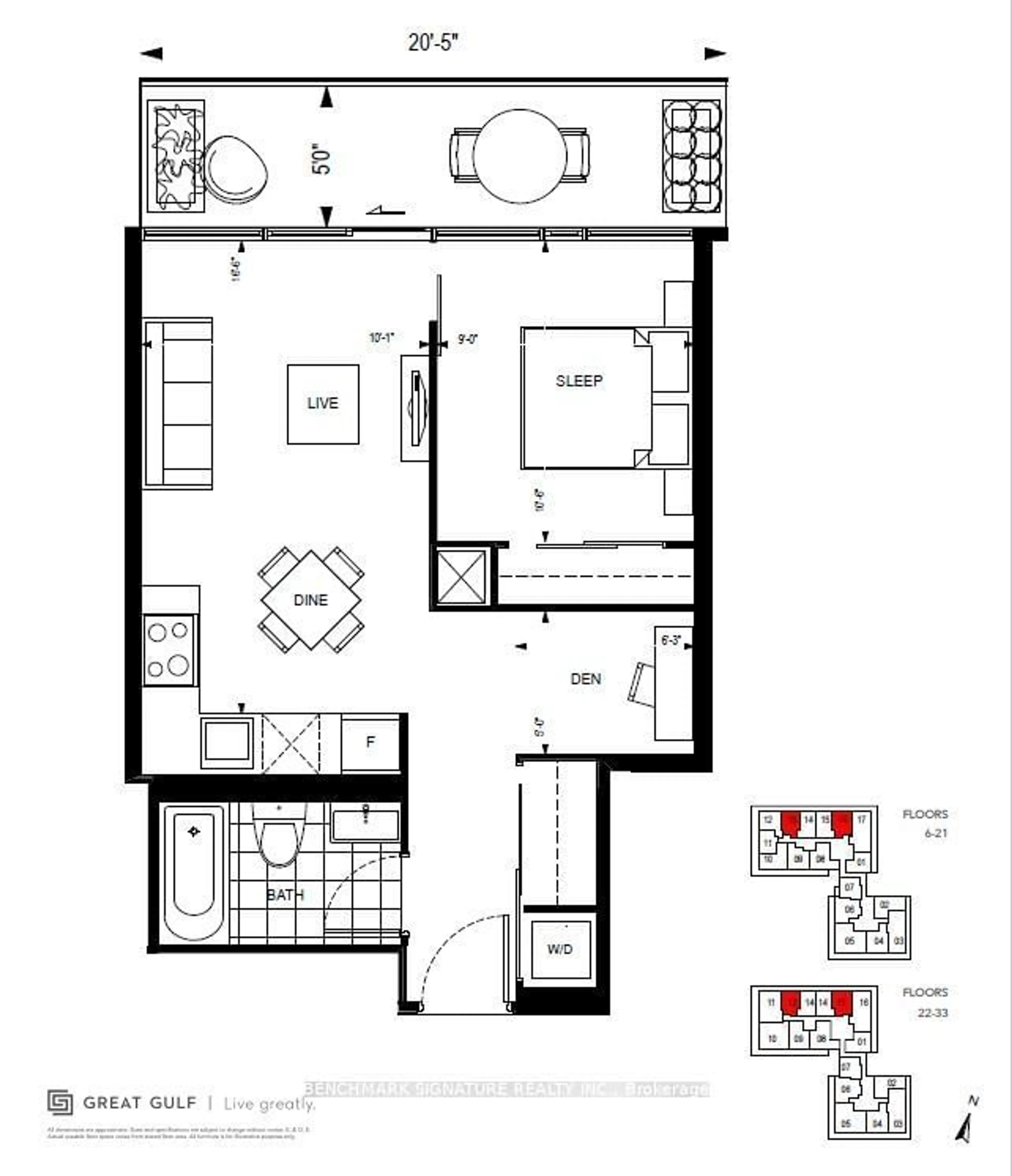 Floor plan for 25 Richmond St #2415, Toronto Ontario M5C 0A6