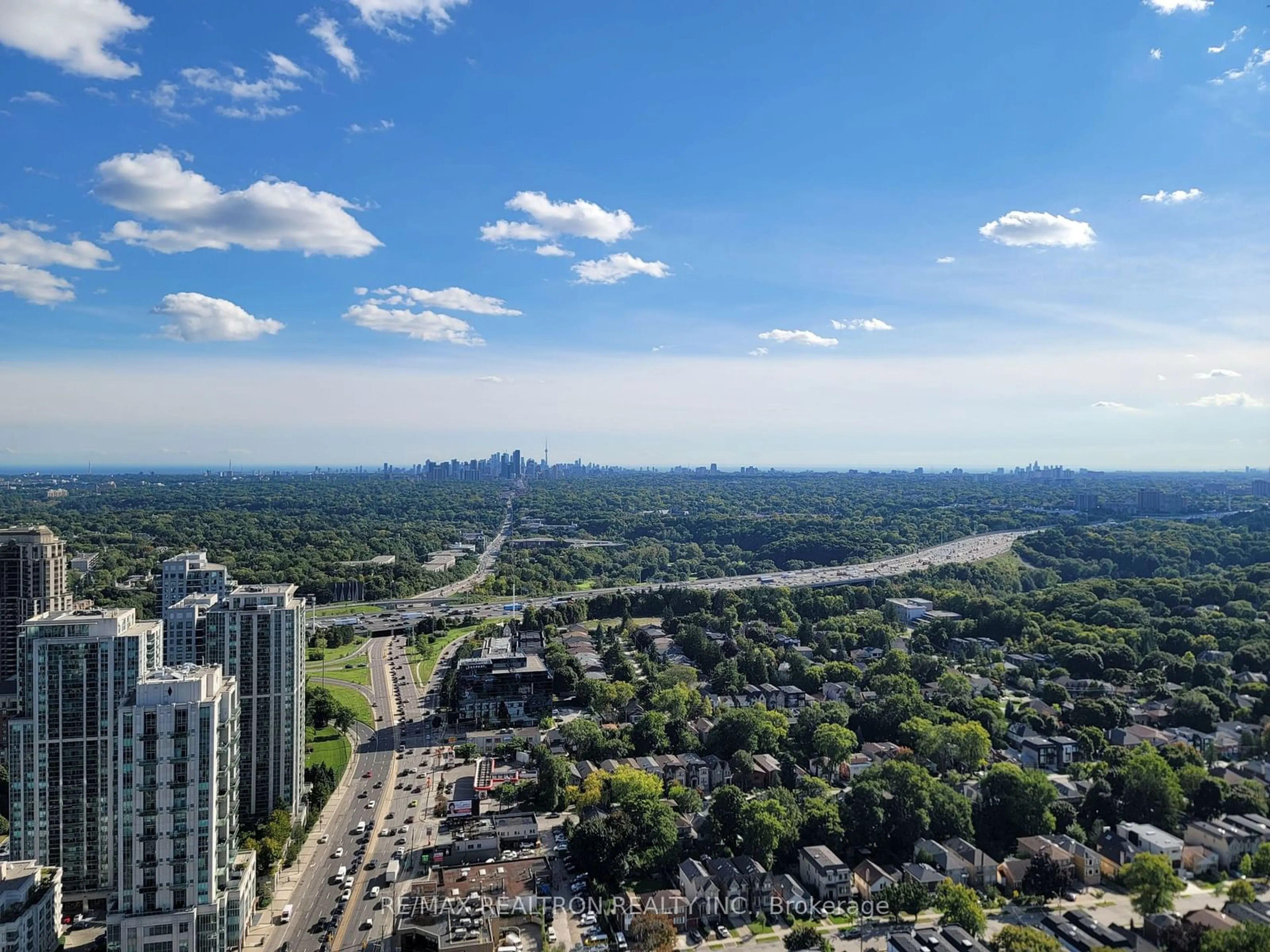 A pic from outside/outdoor area/front of a property/back of a property/a pic from drone, city buildings view from balcony for 9 Bogert Ave #4103, Toronto Ontario M2N 0H3