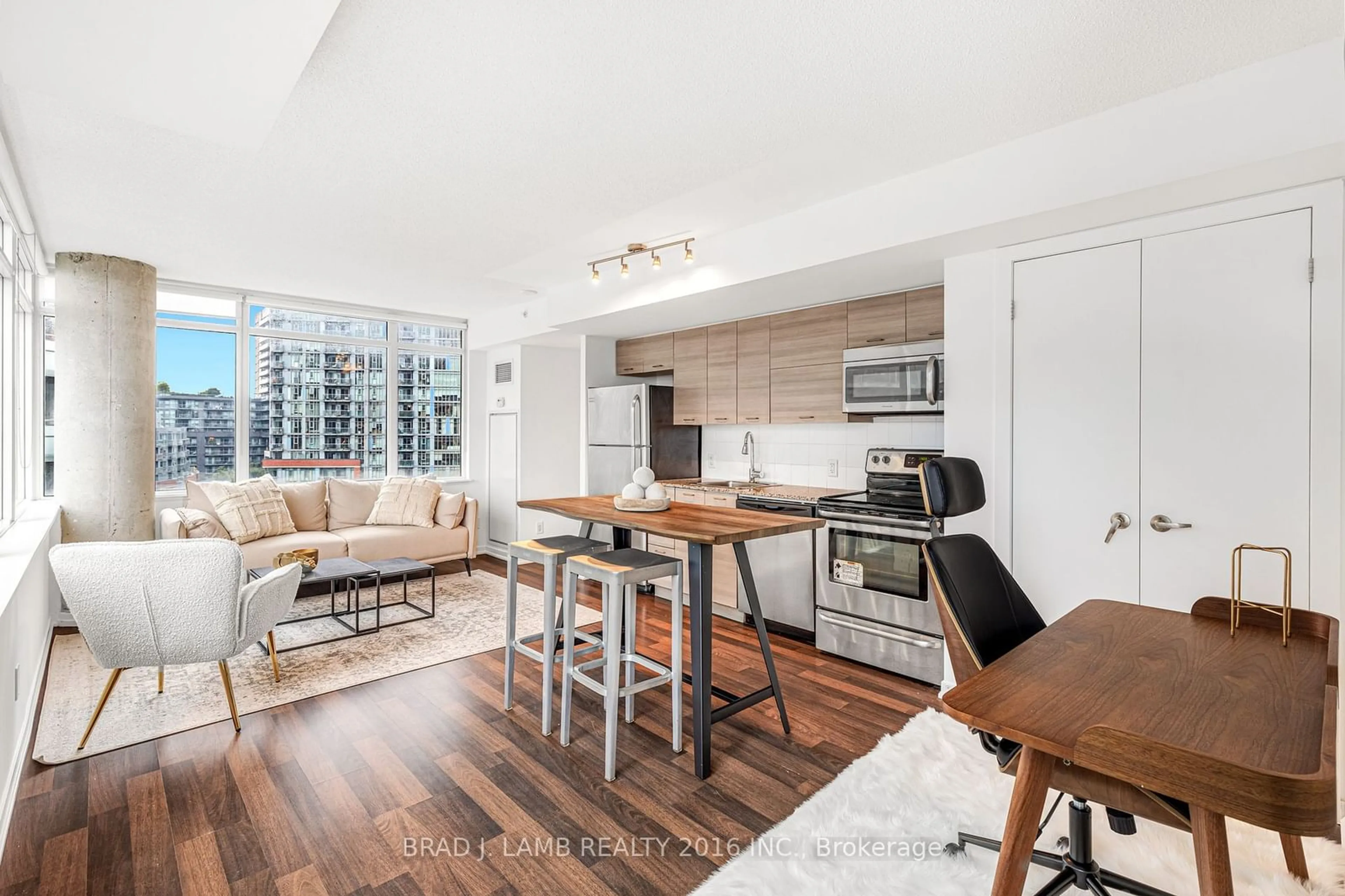 Open concept kitchen, unknown for 20 Joe Shuster Way #801, Toronto Ontario M6K 0A3