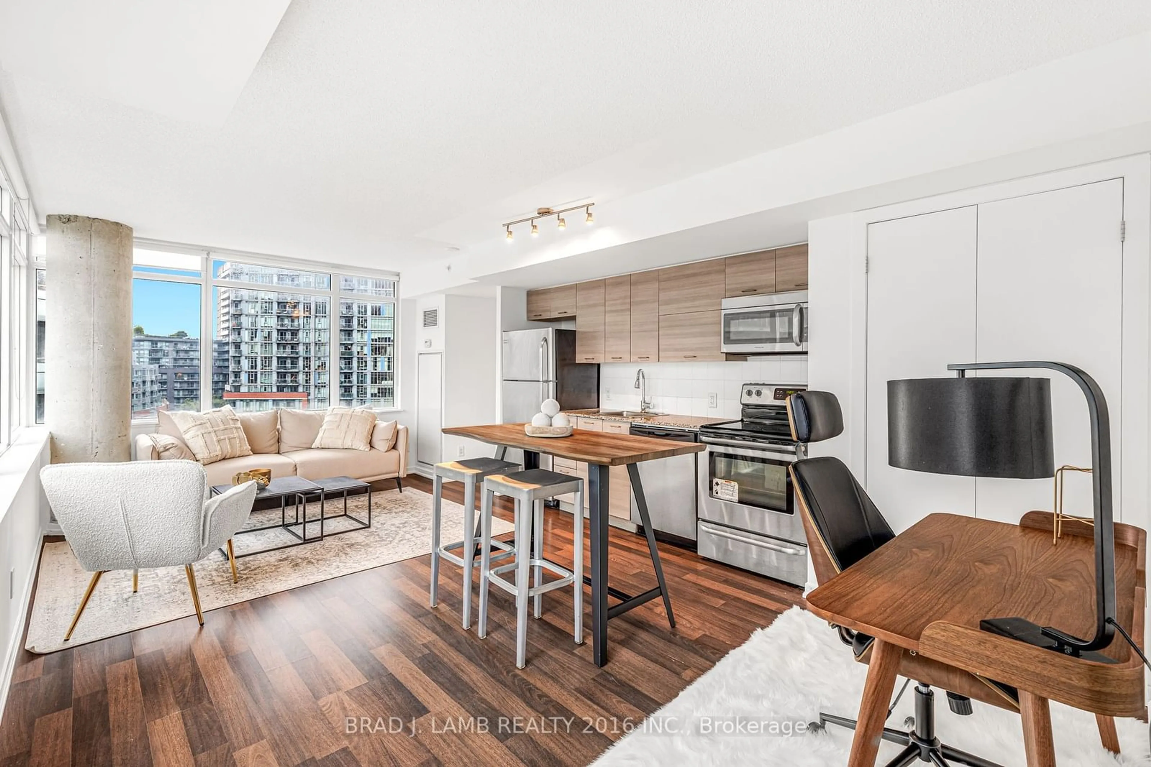 Open concept kitchen, unknown for 20 Joe Shuster Way #801, Toronto Ontario M6K 0A3