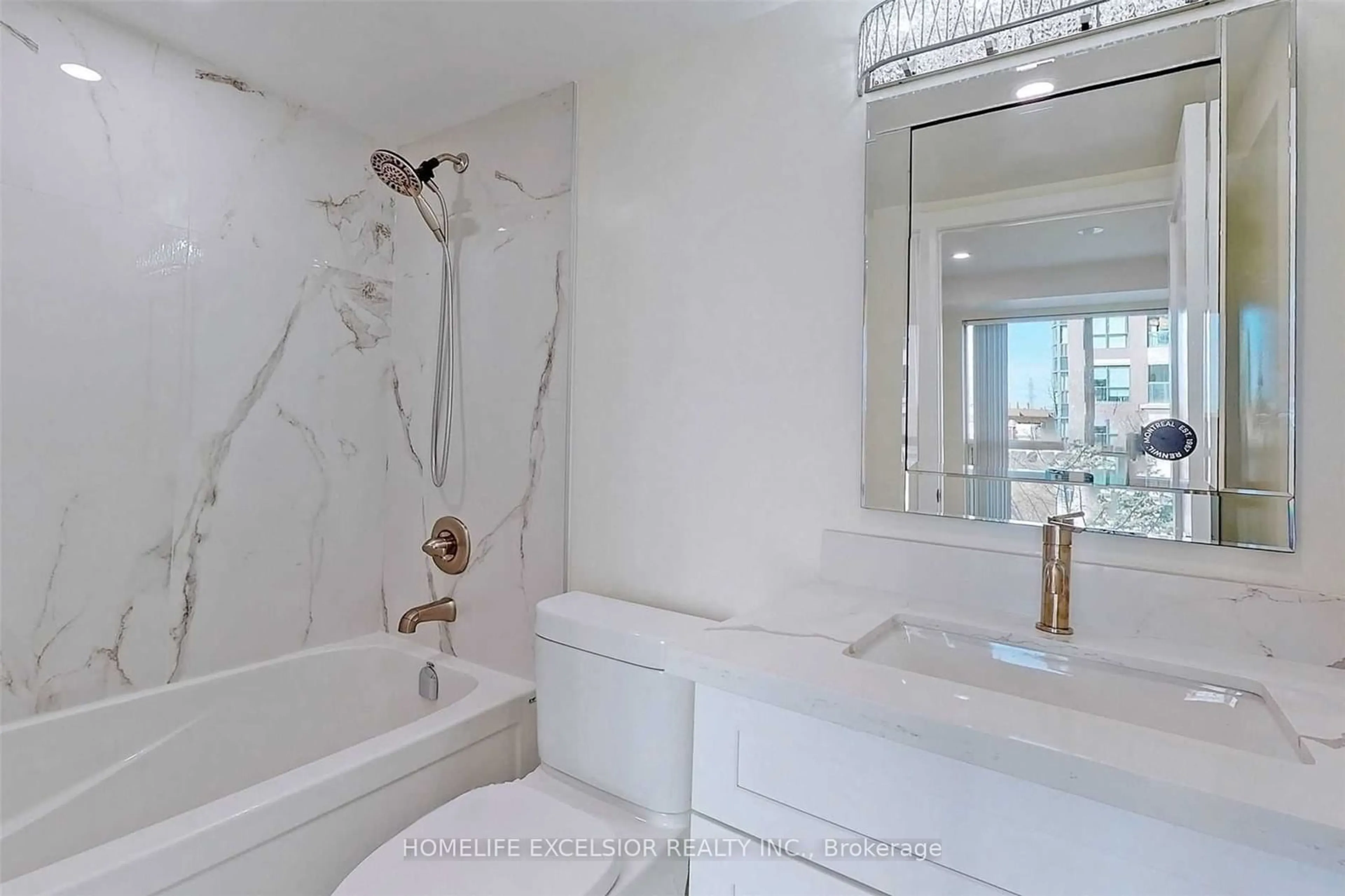 Contemporary bathroom, ceramic/tile floor for 23 Lorraine Dr #512, Toronto Ontario M2N 6Z6