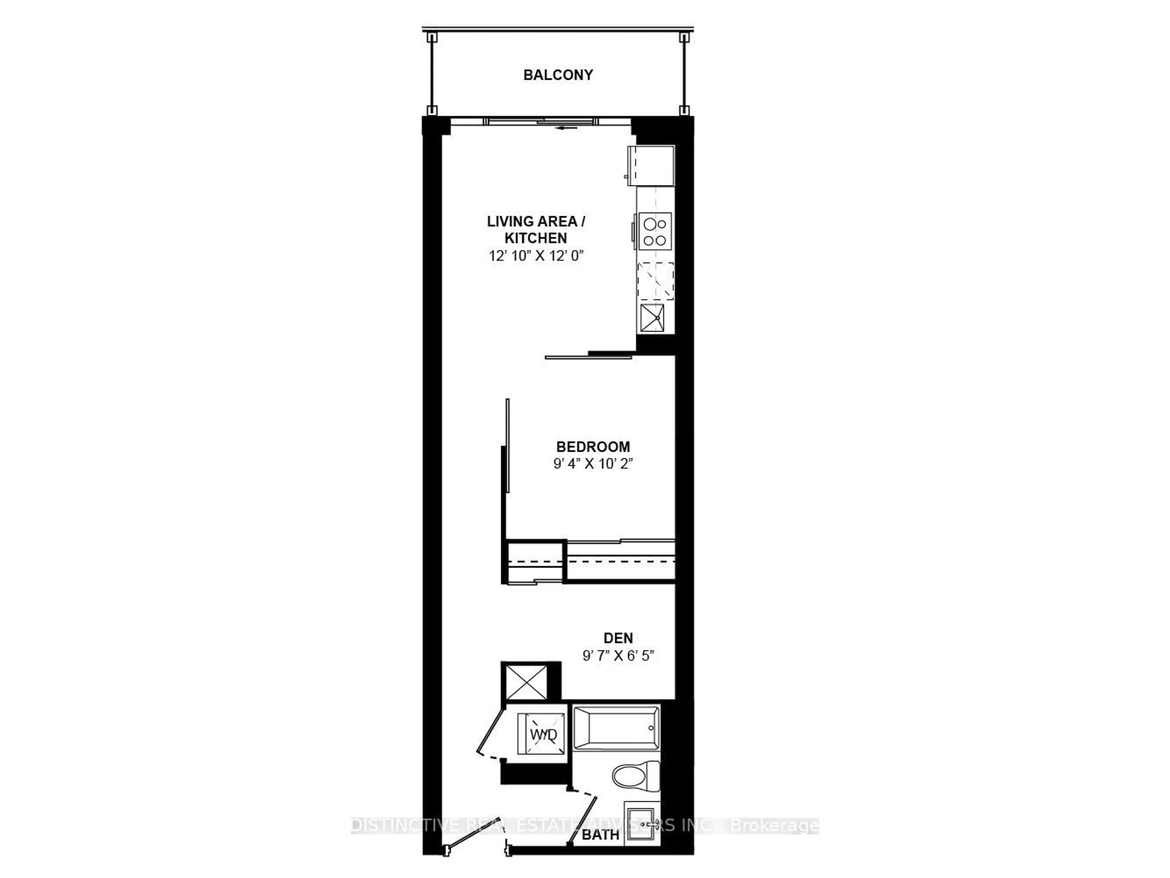 Floor plan for 5 Defries St #426, Toronto Ontario M5A 3R4