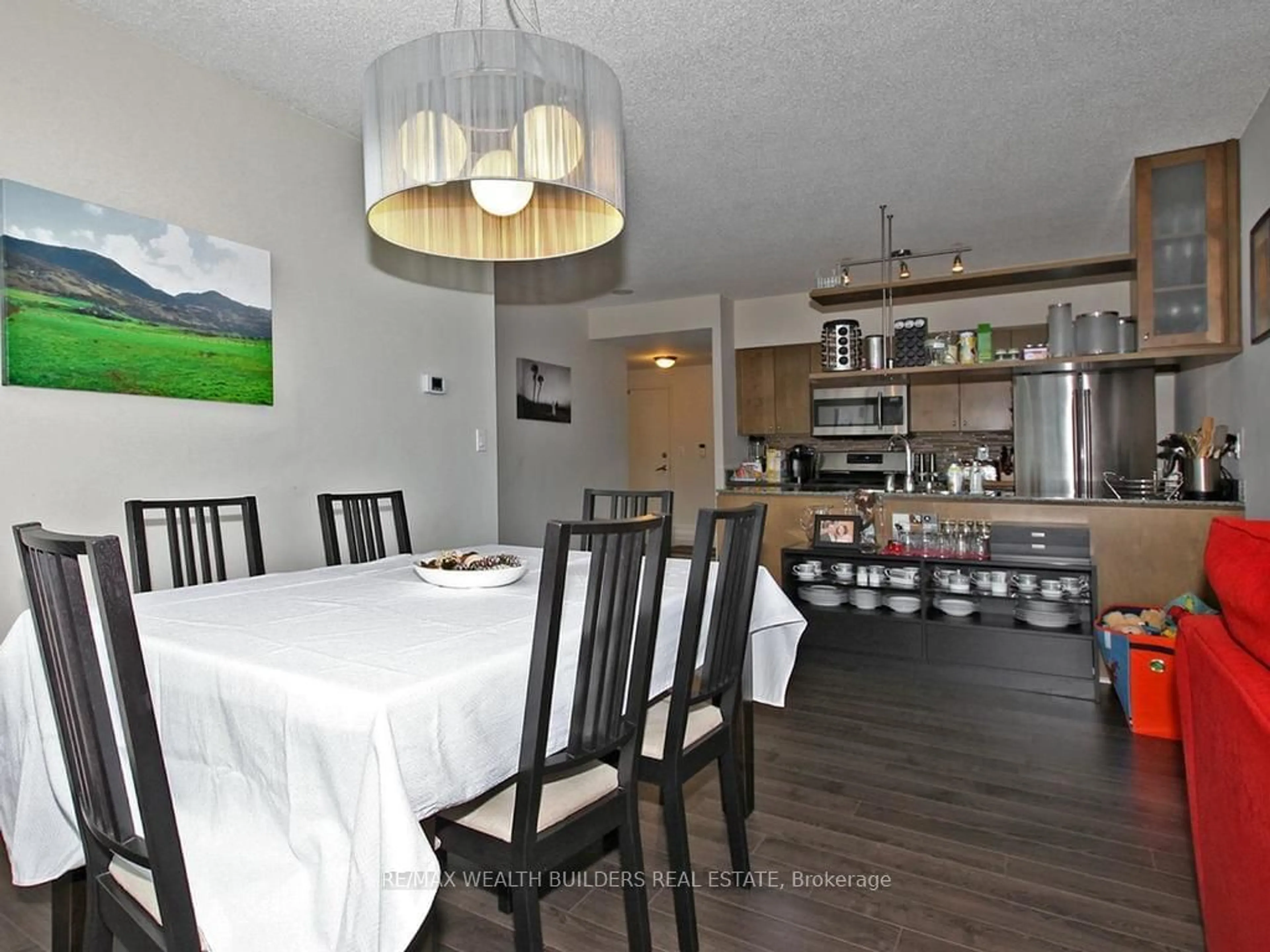 Dining room, wood/laminate floor for 35 Mariner Terr #712, Toronto Ontario M5V 3V9