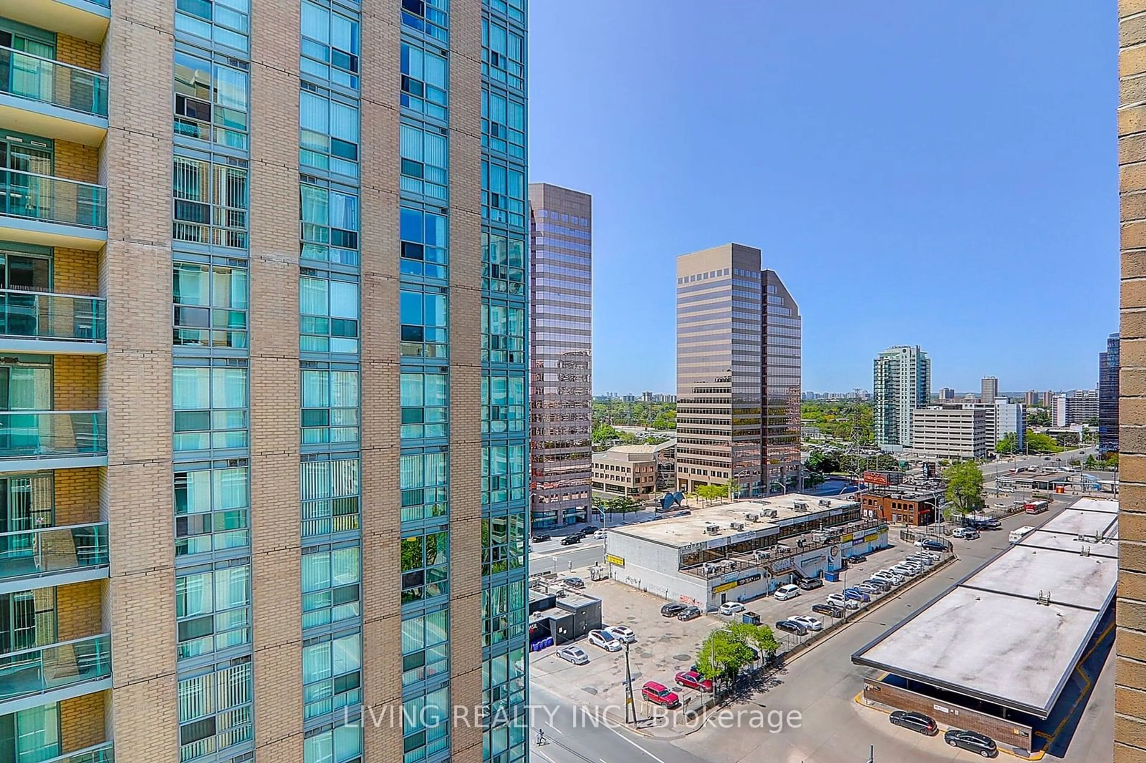 A pic from outside/outdoor area/front of a property/back of a property/a pic from drone, city buildings view from balcony for 26 Olive Ave #1606, Toronto Ontario M2N 7G7