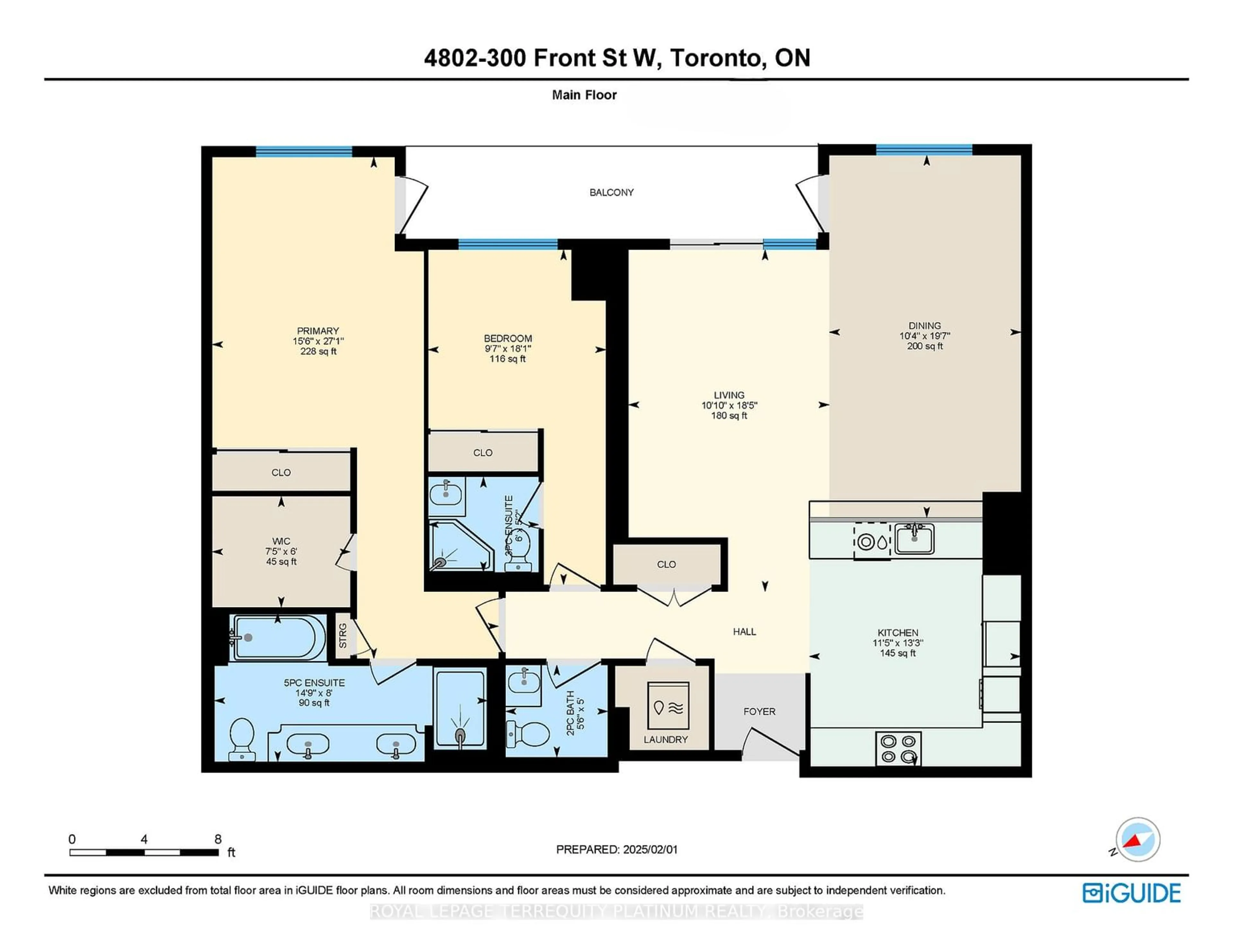 Floor plan for 300 Front St #4802, Toronto Ontario M5V 0E9