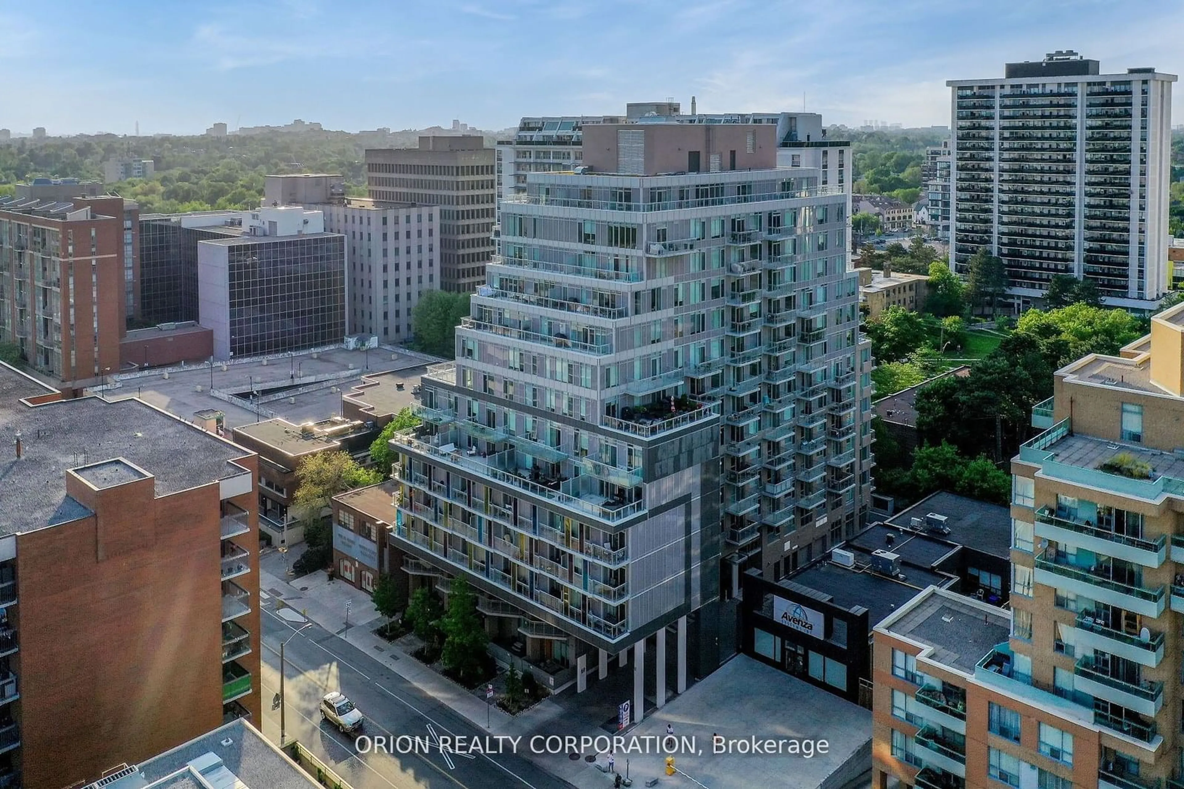 A pic from outside/outdoor area/front of a property/back of a property/a pic from drone, city buildings view from balcony for 68 Merton St #1007, Toronto Ontario M4S 1A1