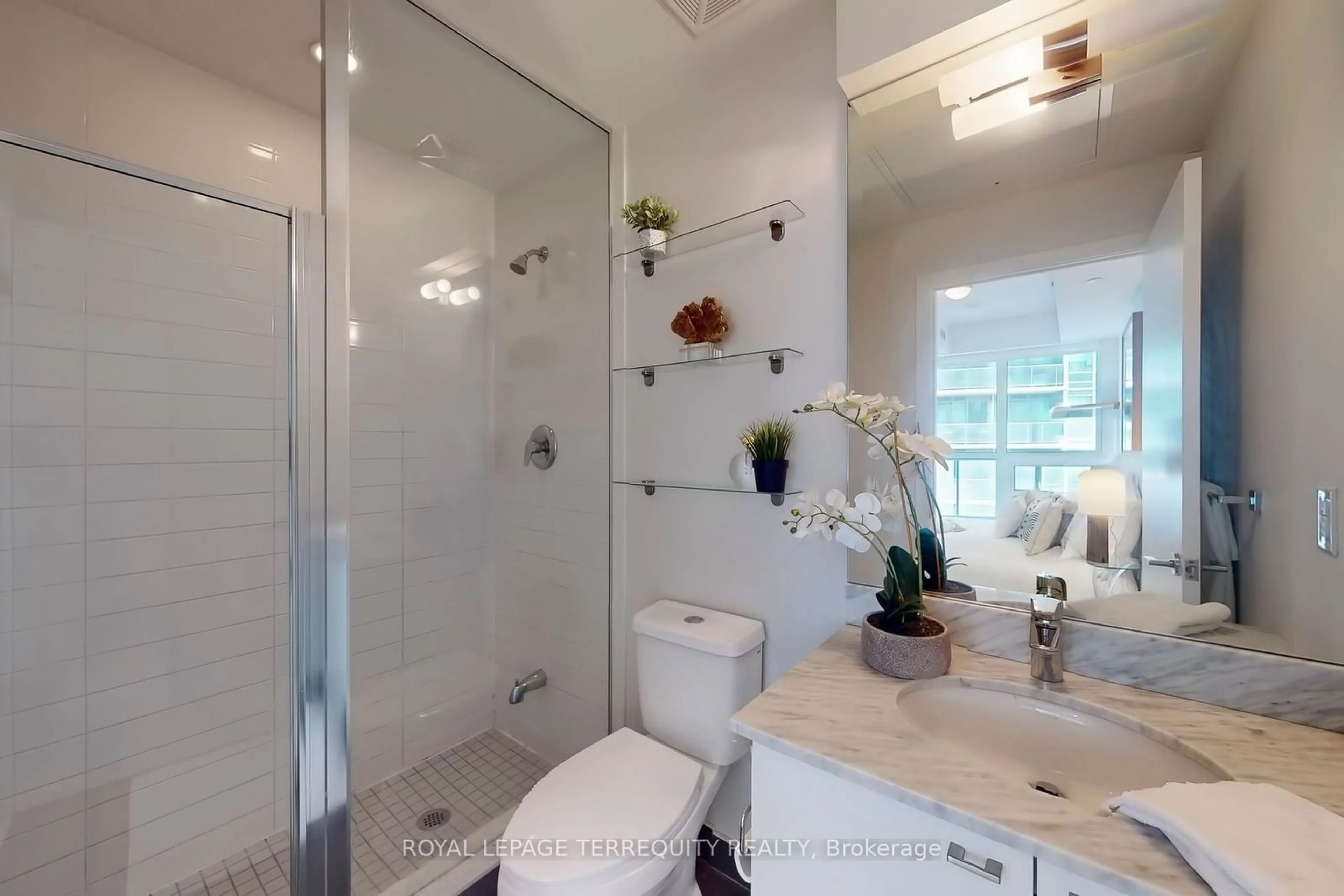 Contemporary bathroom, ceramic/tile floor for 51 East Liberty St #901, Toronto Ontario M6K 3P8