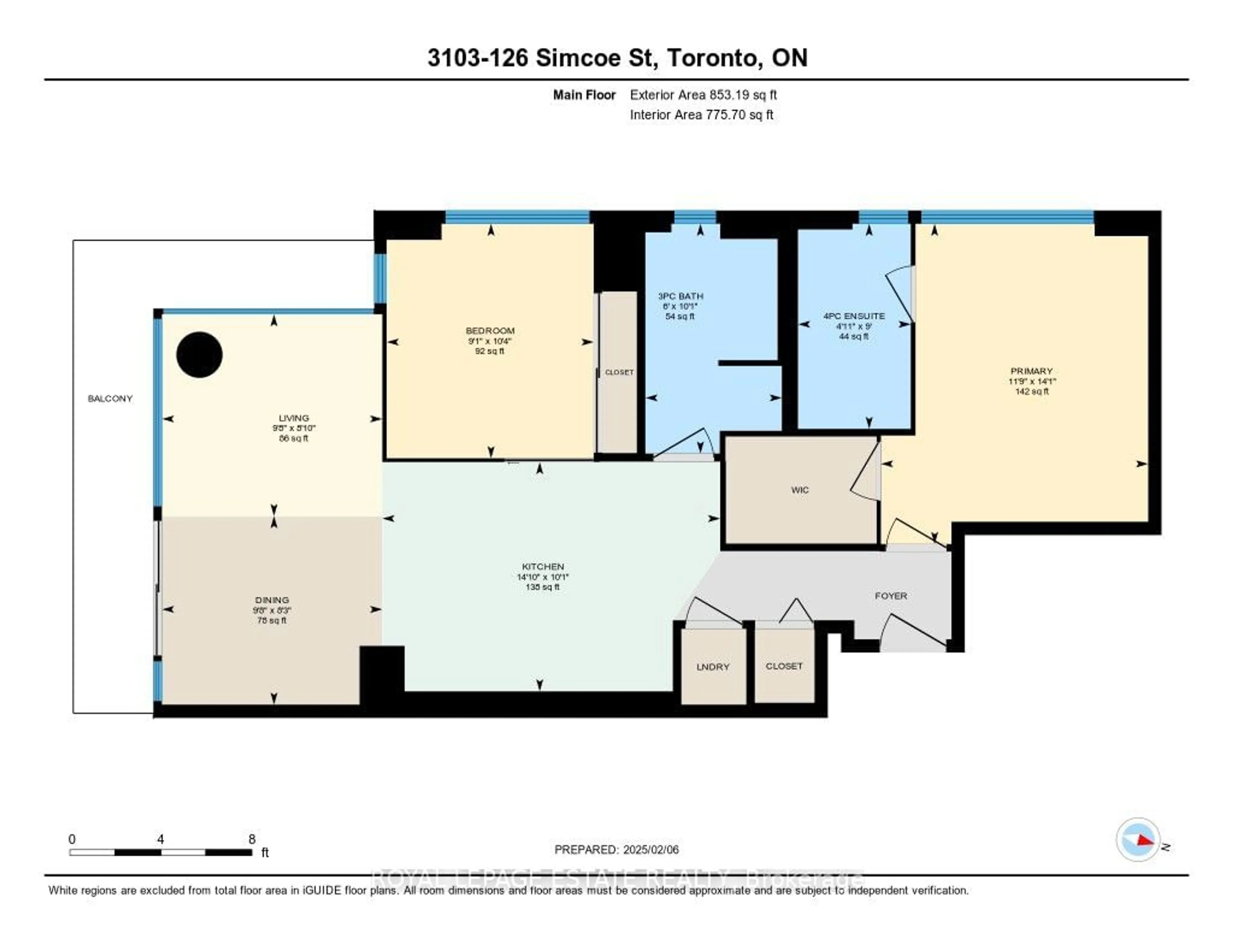 Floor plan for 126 Simcoe St #3103, Toronto Ontario M5H 4E6