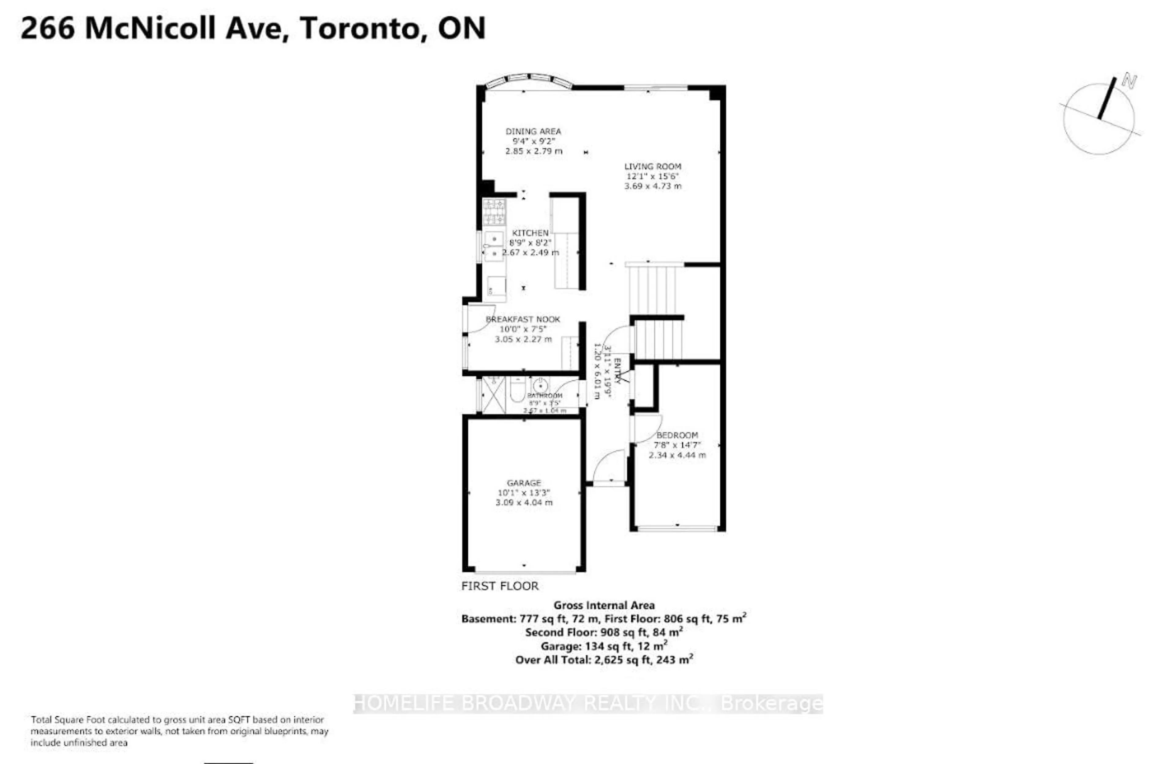 Floor plan for 266 Mcnicoll Ave, Toronto Ontario M2H 2C7