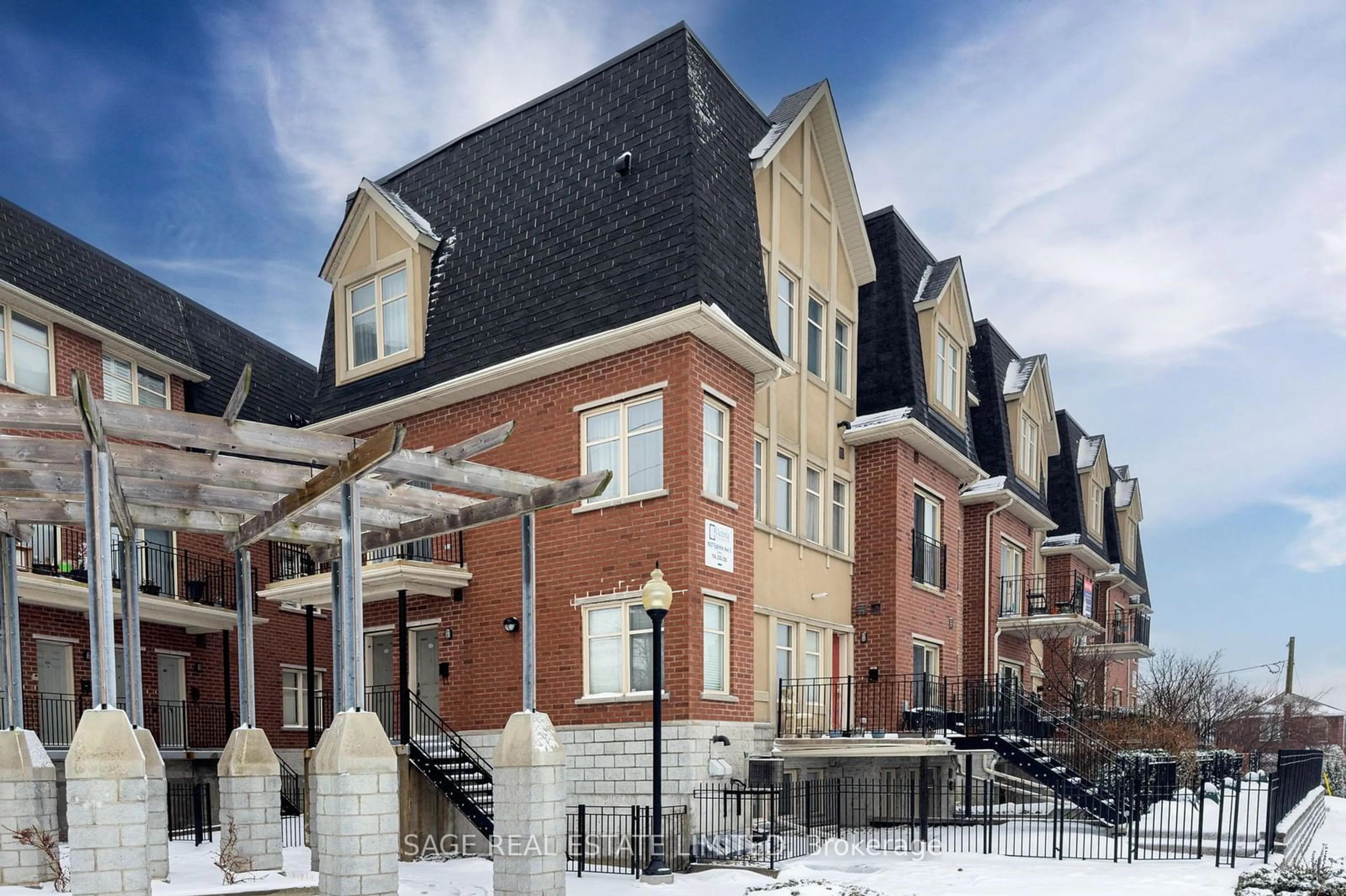 Home with brick exterior material, street for 1837 Eglinton Ave #237, Toronto Ontario M4A 2Y4