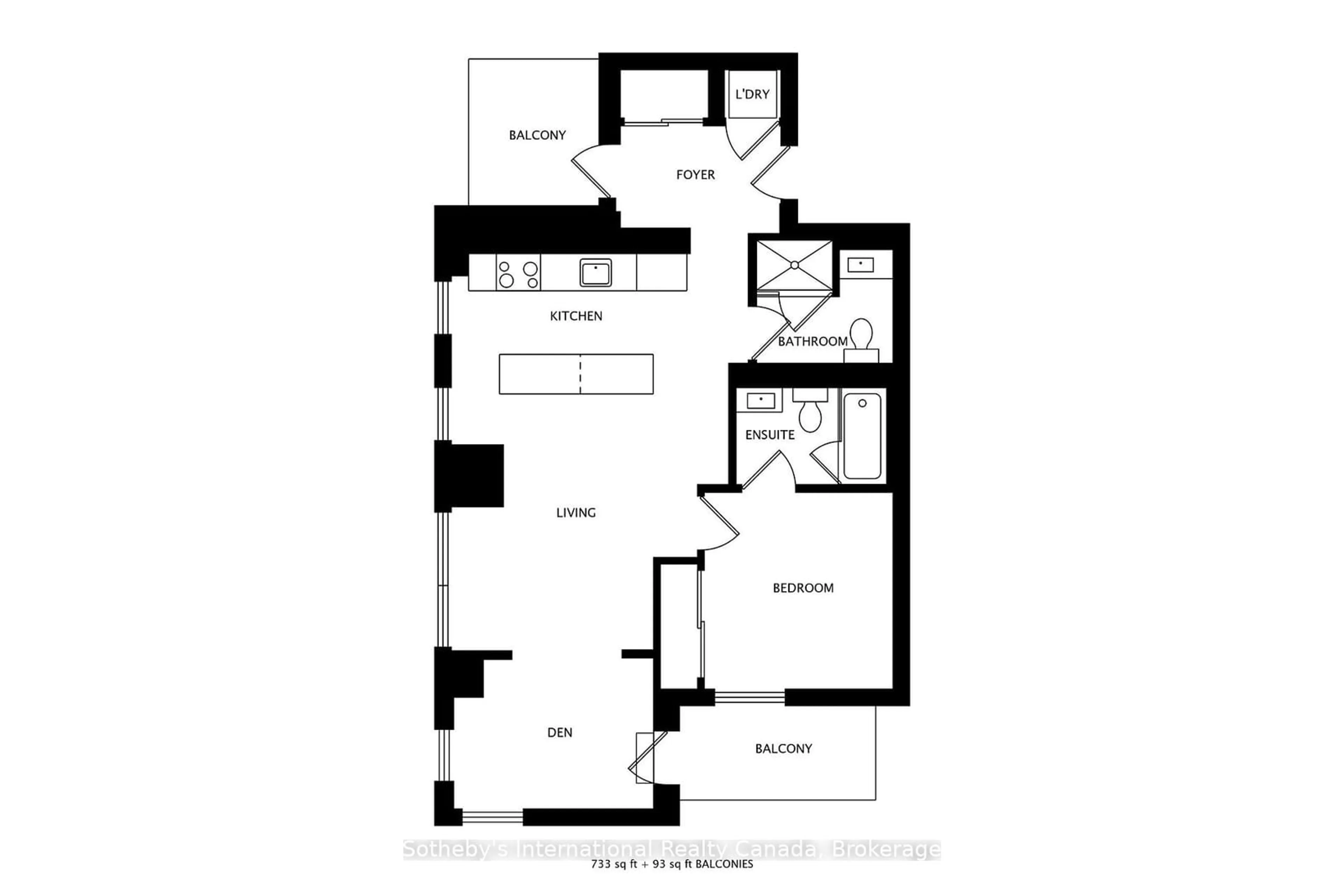 Floor plan for 12 BONNYCASTLE STREET #517, Toronto Ontario M5A 3T7