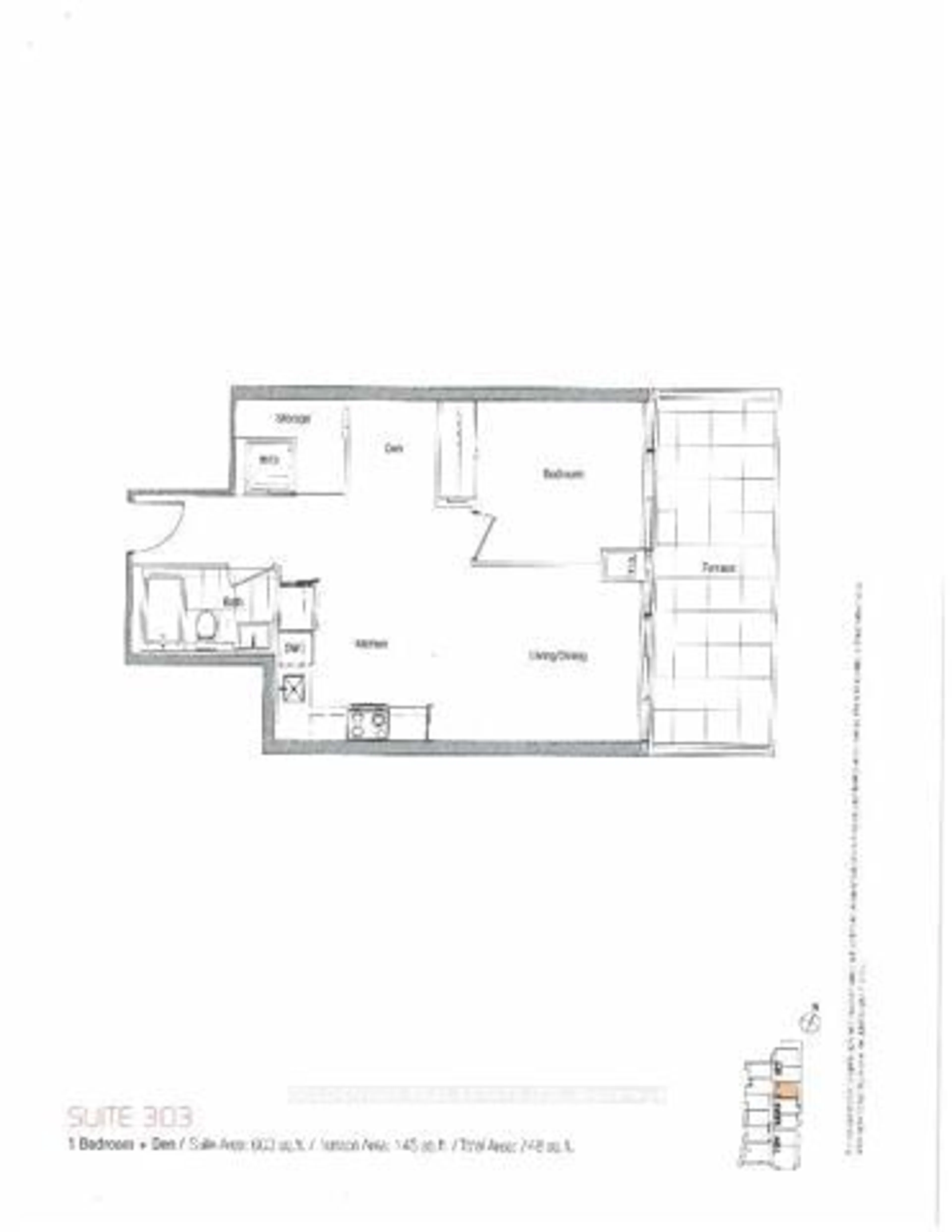 Floor plan for 121 McMahon Dr #303, Toronto Ontario M2K 0C1