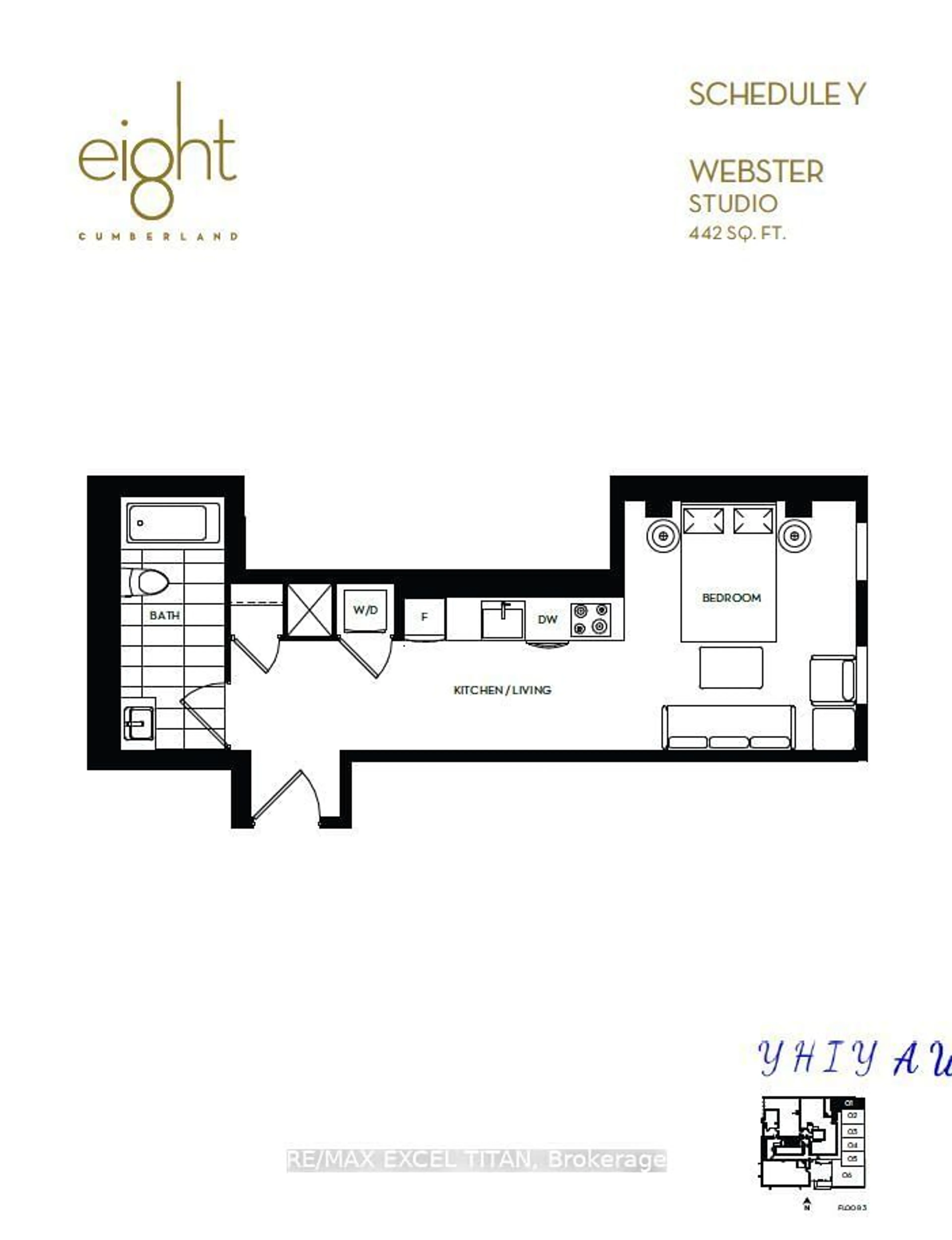 Floor plan for 8 Cumberland St #301, Toronto Ontario M4W 0B6