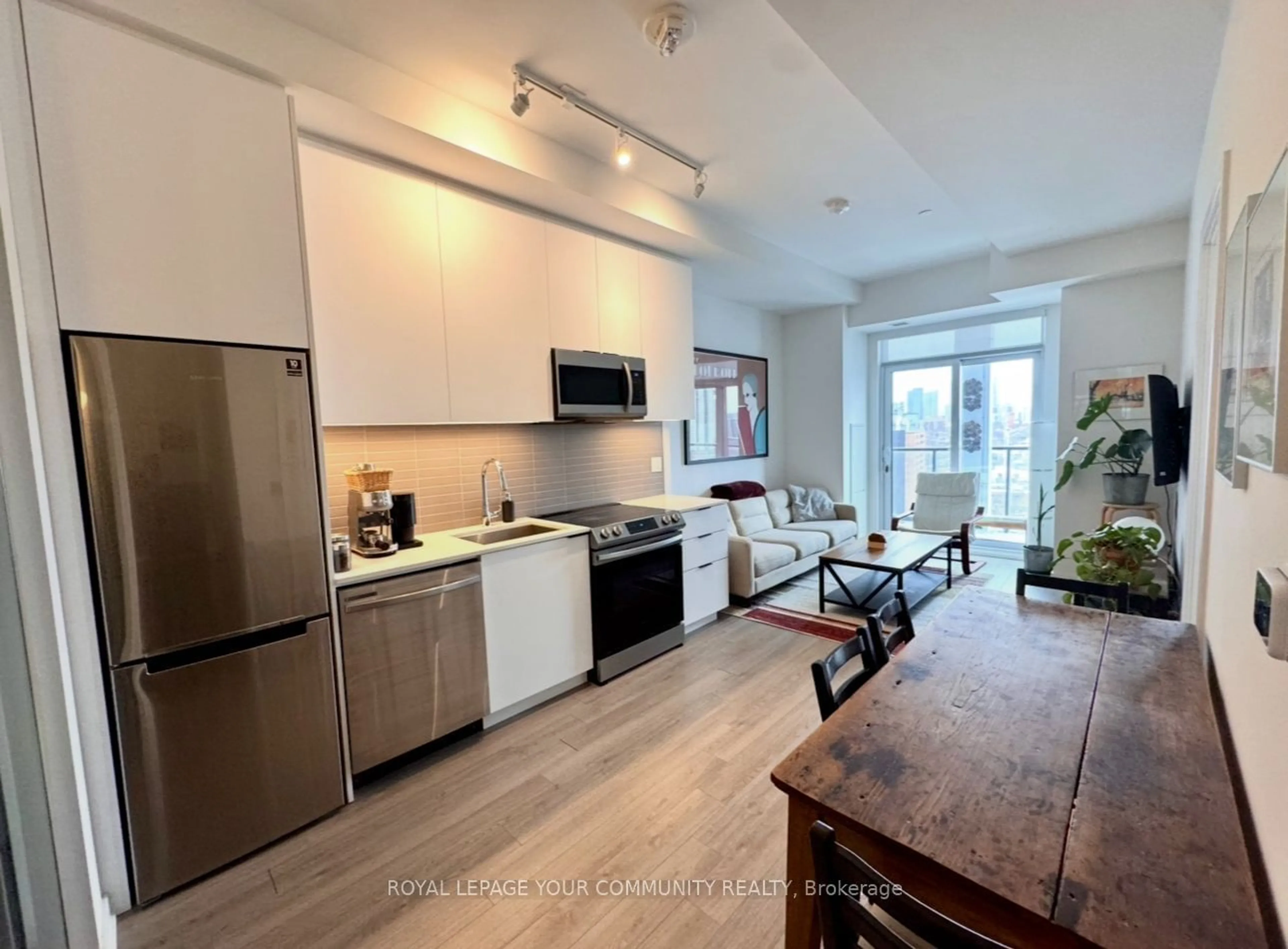 Open concept kitchen, unknown for 50 Power St #1526, Toronto Ontario M5A 3A6