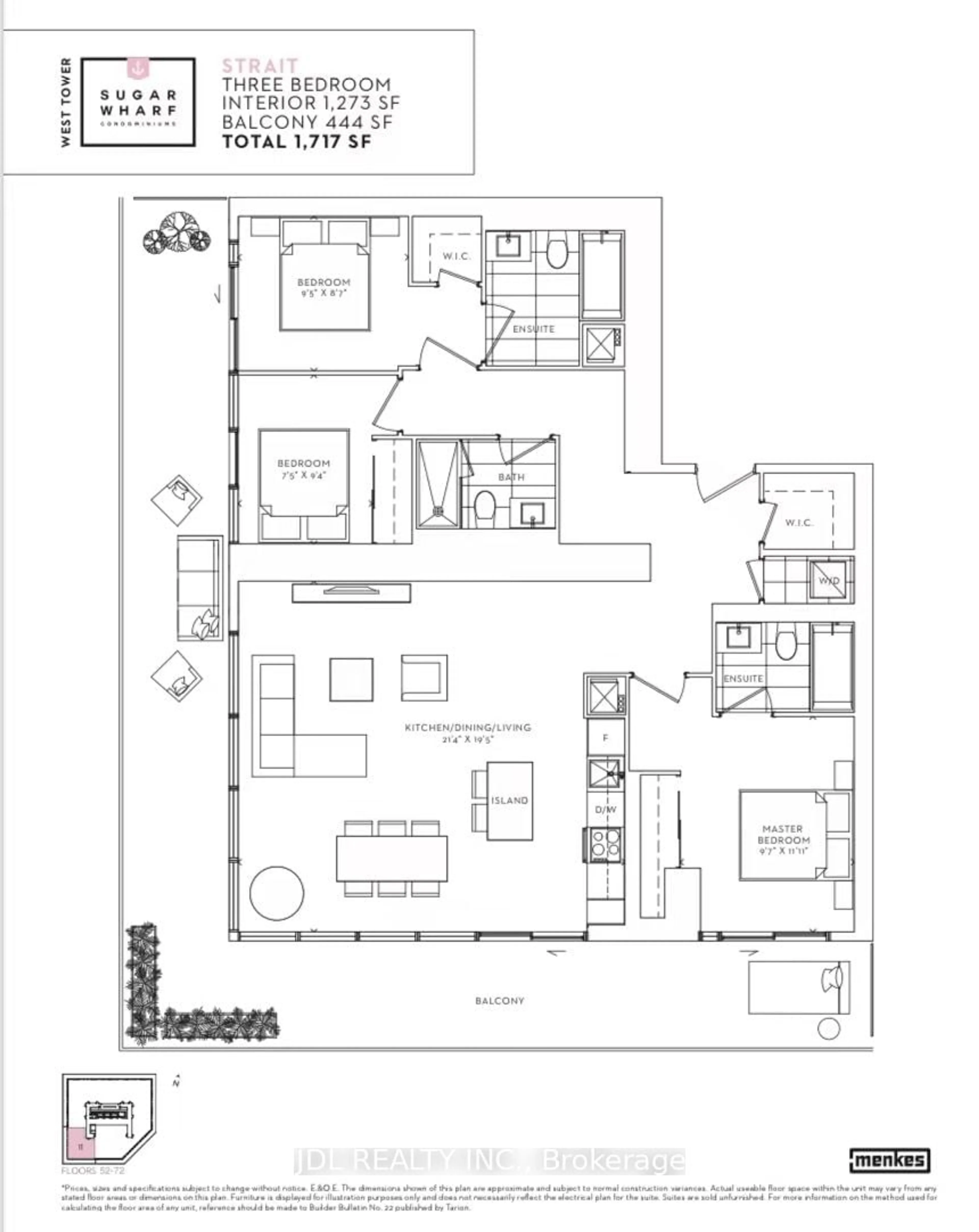 Floor plan for 55 Cooper St #5811, Toronto Ontario M5E 0G1