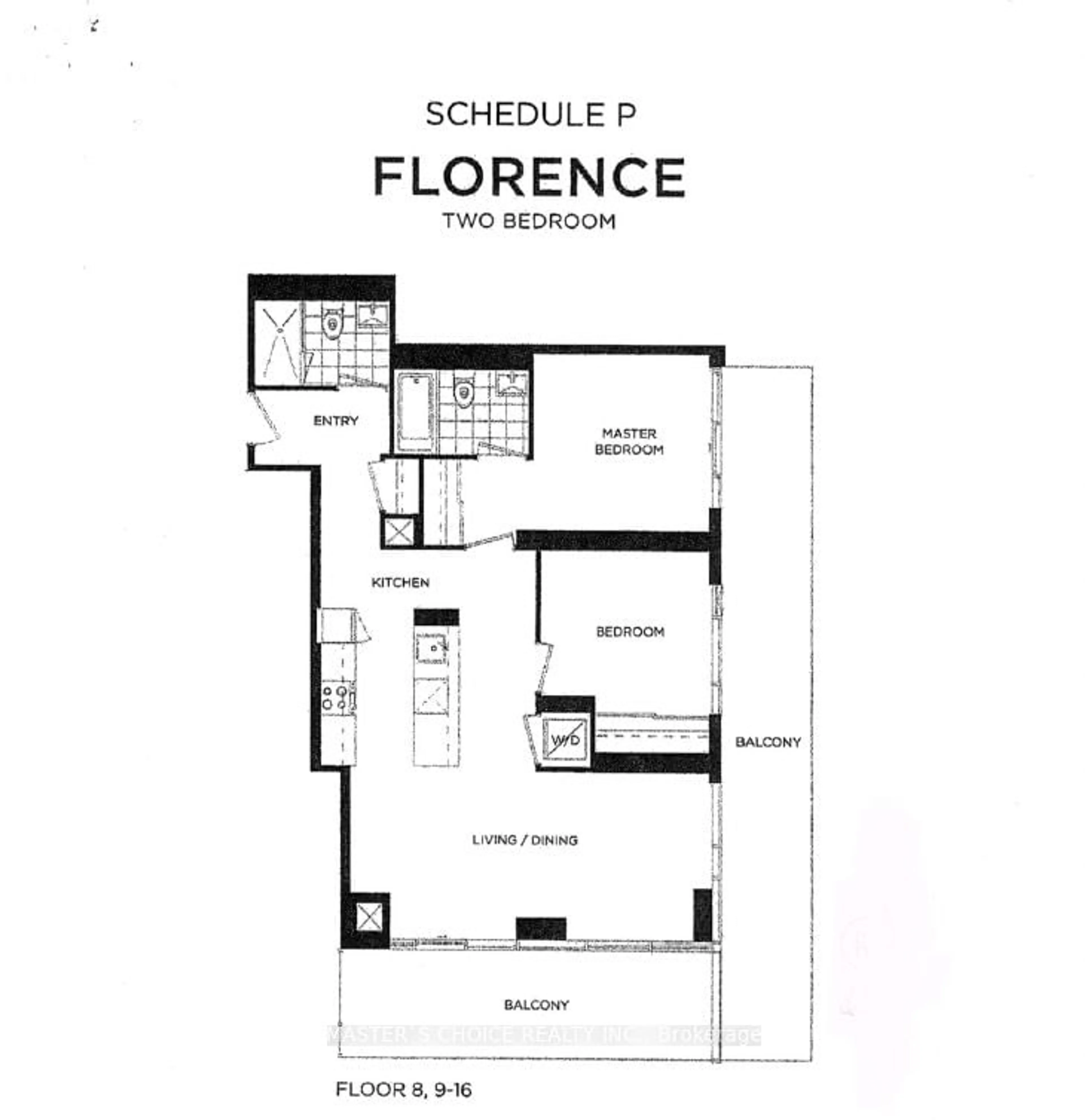 Floor plan for 20 O'Neill Rd #807, Toronto Ontario M3C 0R2