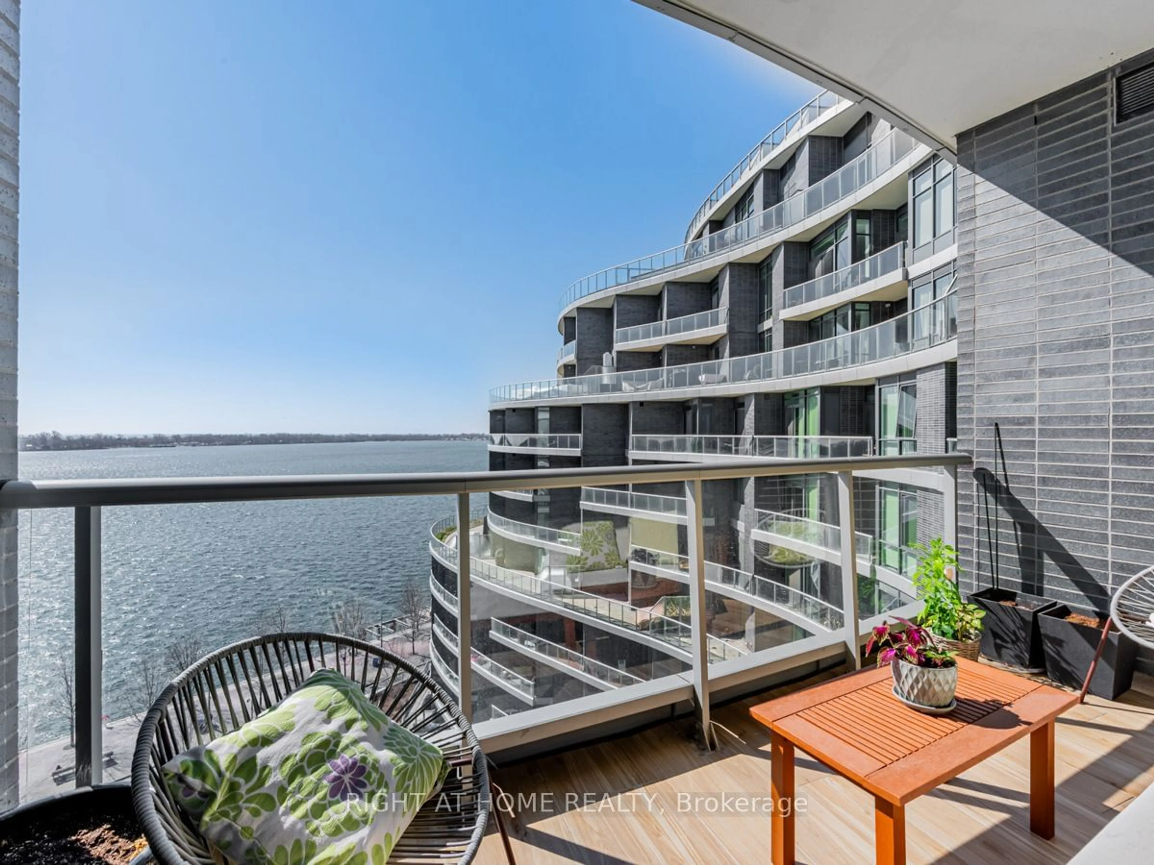 Balcony in the apartment, water/lake/river/ocean view for 1 Edgewater Dr #PH10, Toronto Ontario M5A 0L1