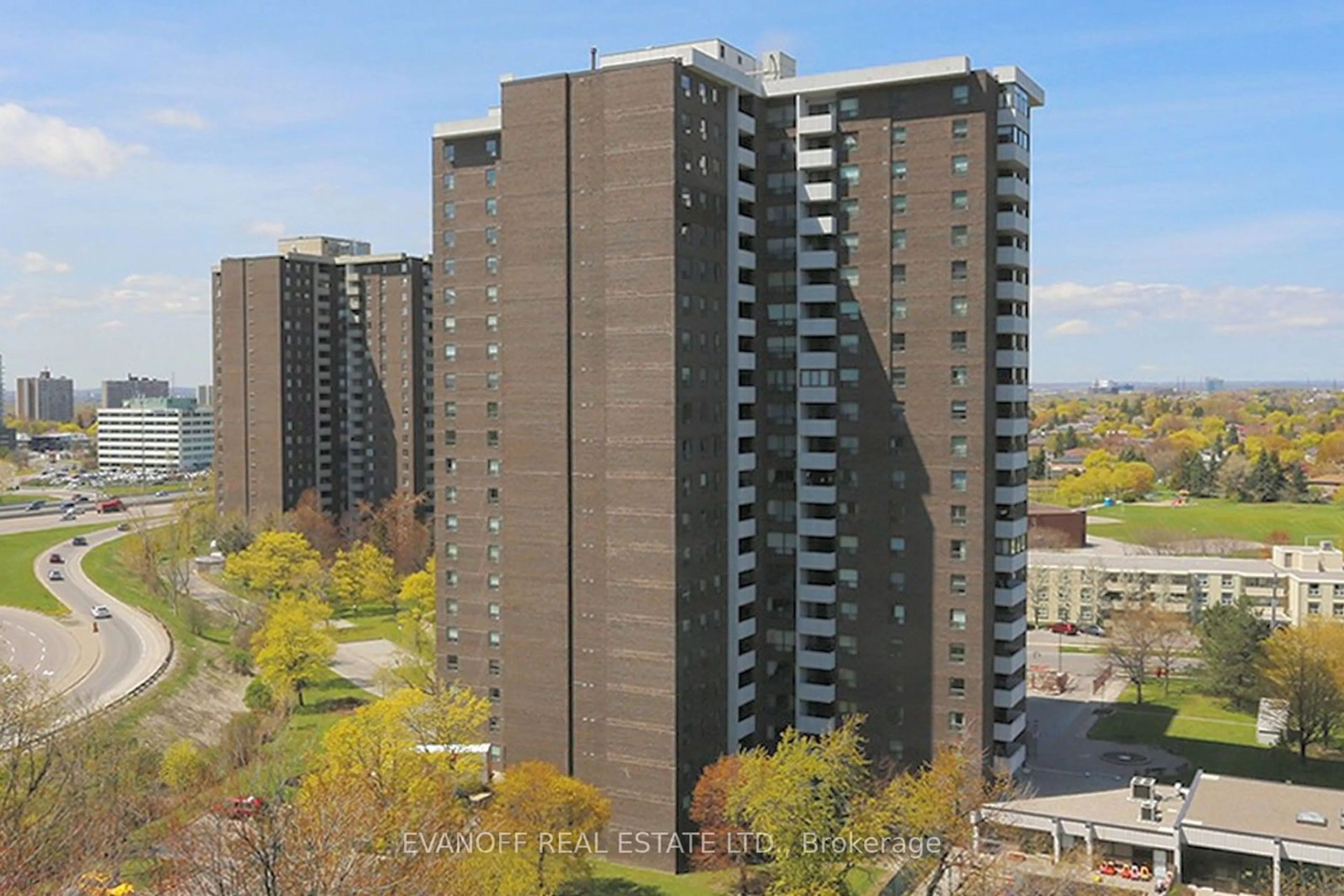 A pic from outside/outdoor area/front of a property/back of a property/a pic from drone, city buildings view from balcony for 1900 Sheppard Ave #1503, Toronto Ontario M2J 4T4