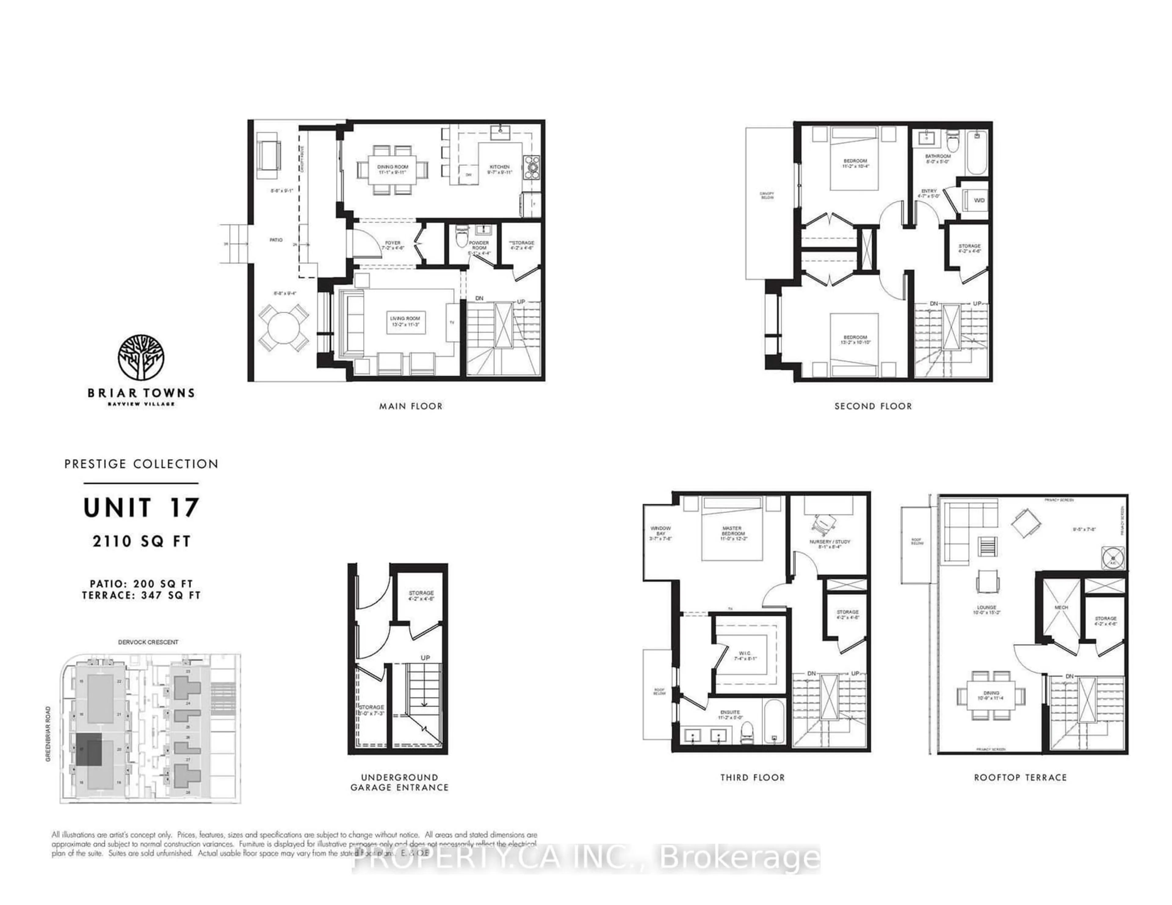 Floor plan for 17 Greenbriar Rd #3, Toronto Ontario M2K 0G7