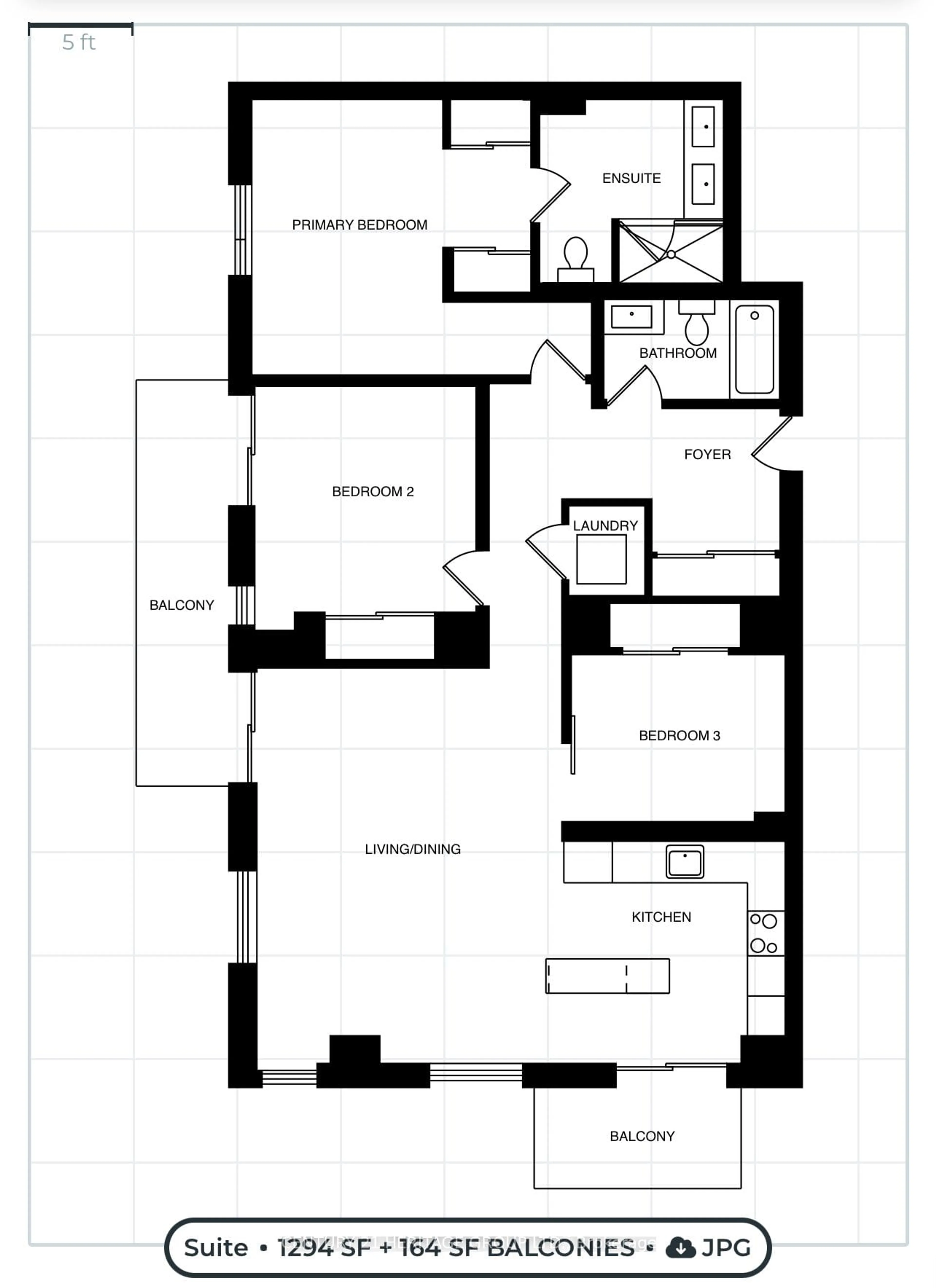 Floor plan for 185 Alberta Ave #907, Toronto Ontario M6C 0A5