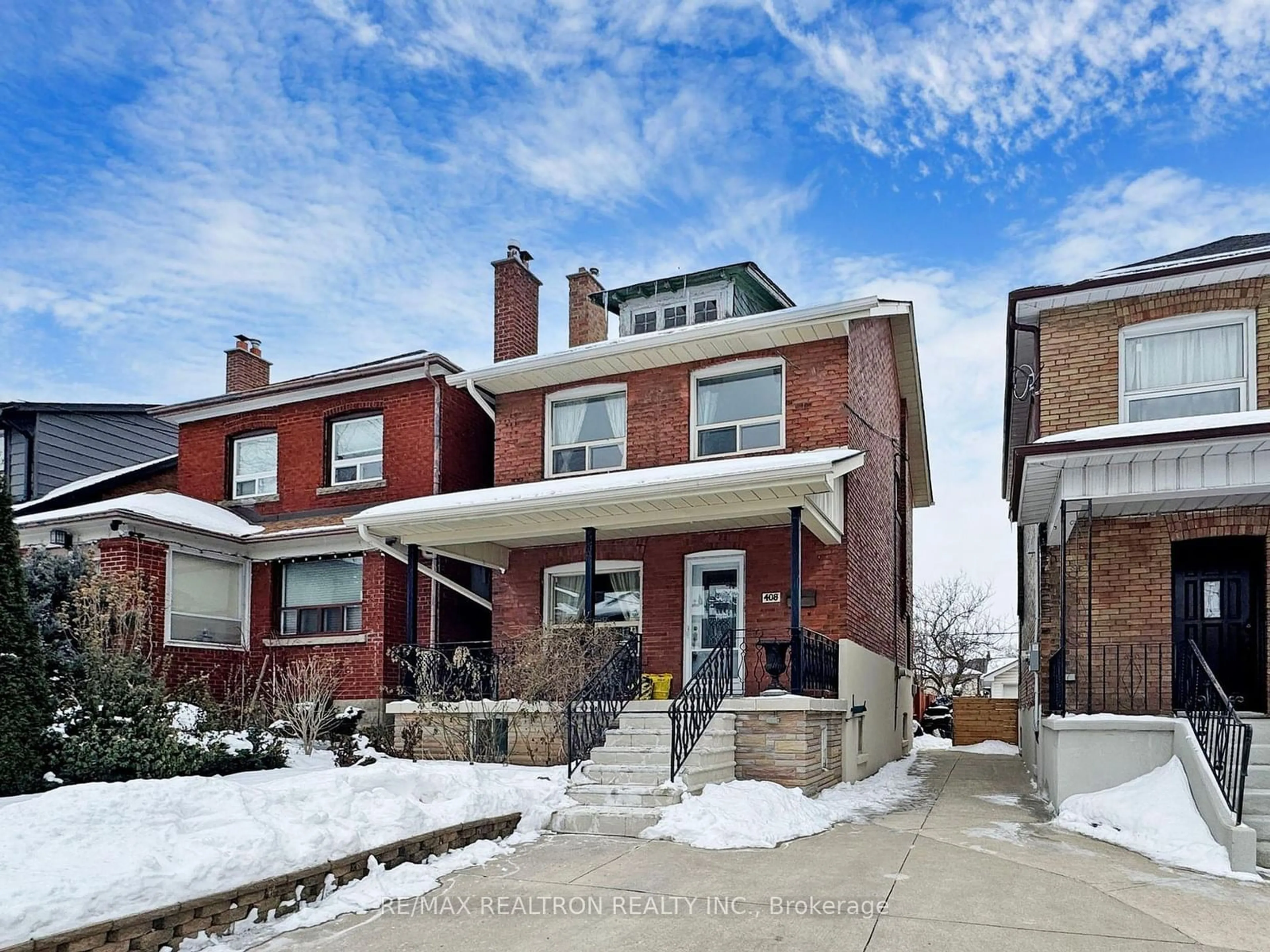 Home with brick exterior material, street for 408 Lauder Ave, Toronto Ontario M6E 3J2