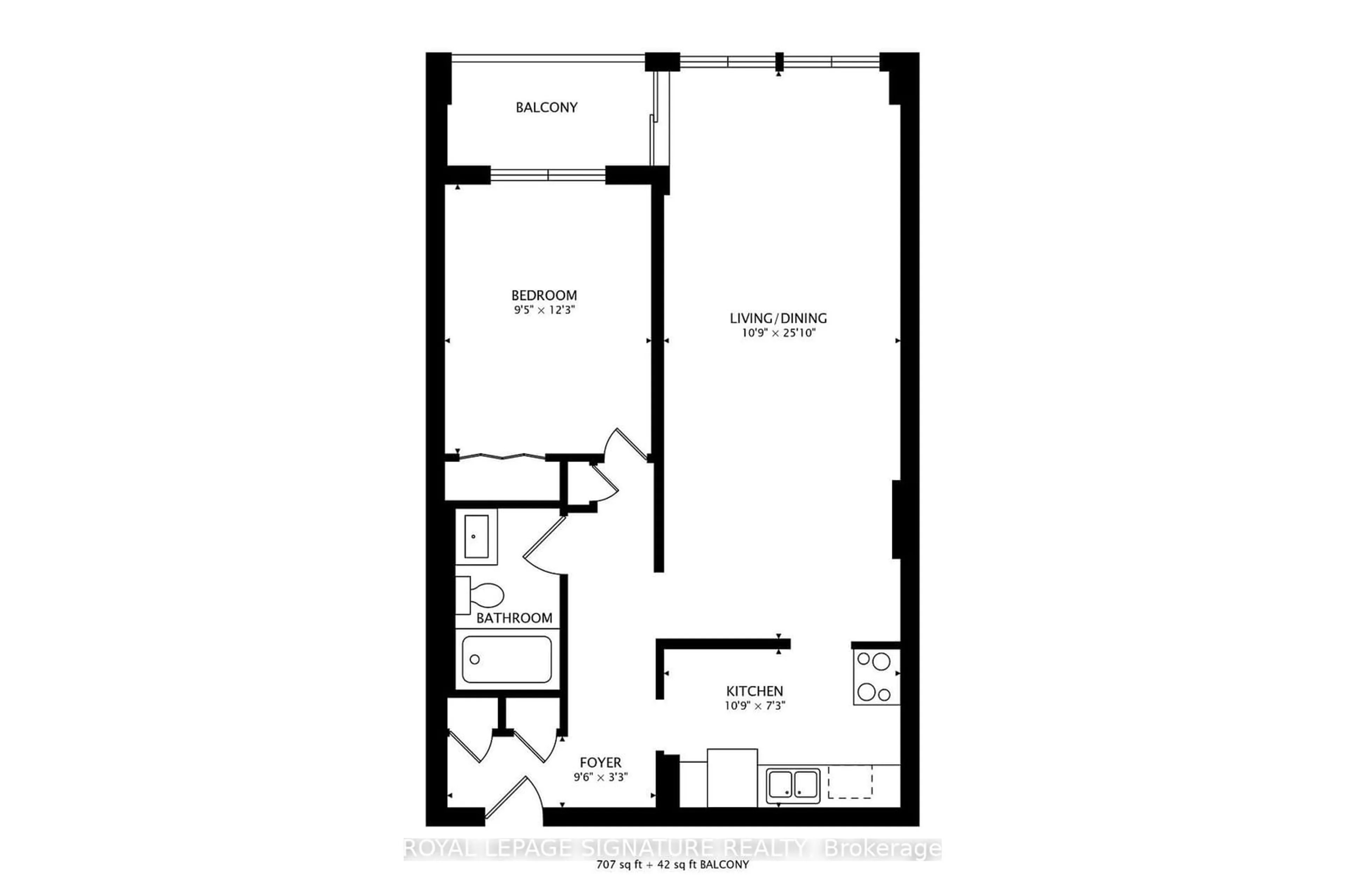 Floor plan for 335 Lonsdale Rd #212, Toronto Ontario M5P 1R4