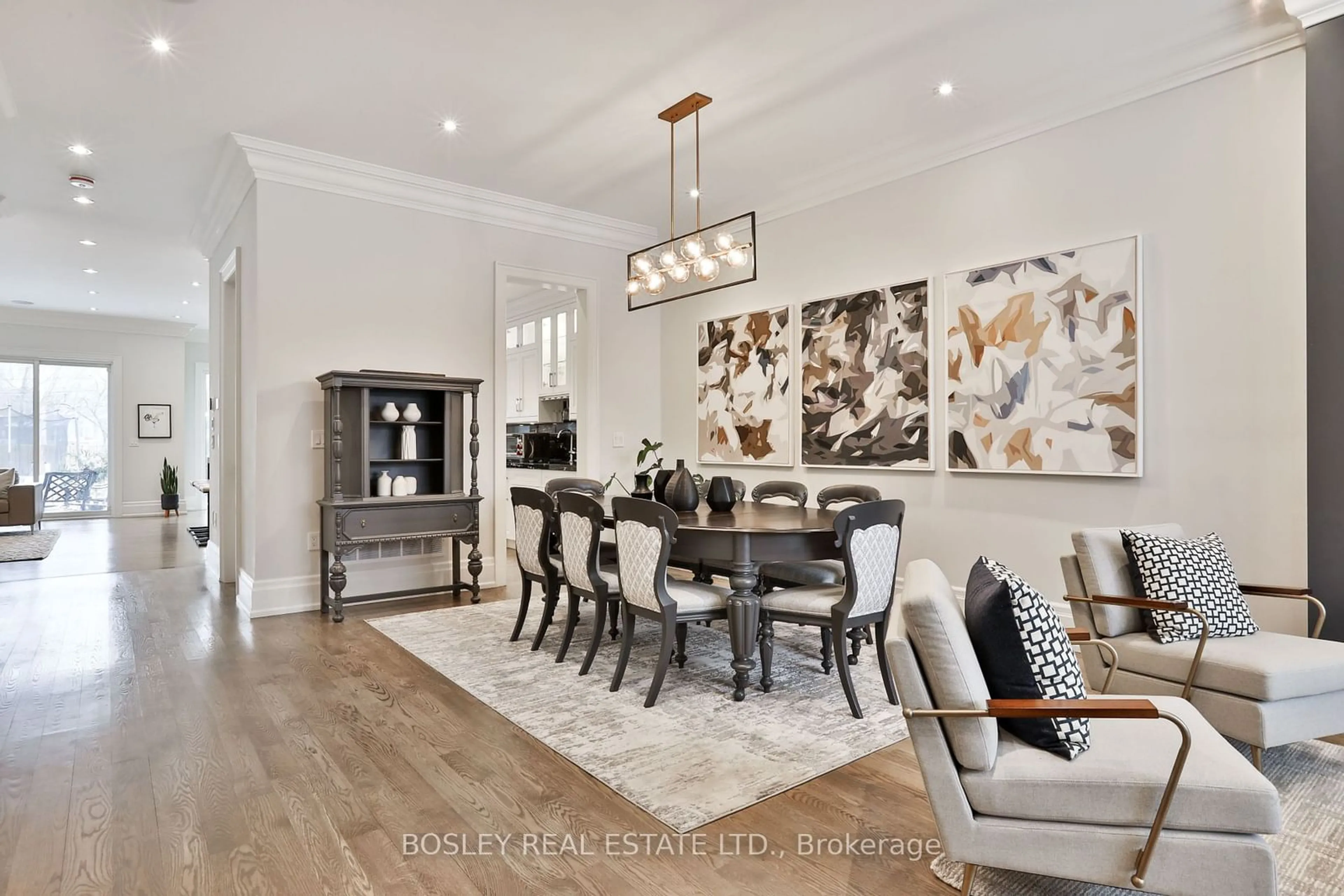 Dining room, wood/laminate floor for 30 Parkhurst Blvd, Toronto Ontario M4G 2C6