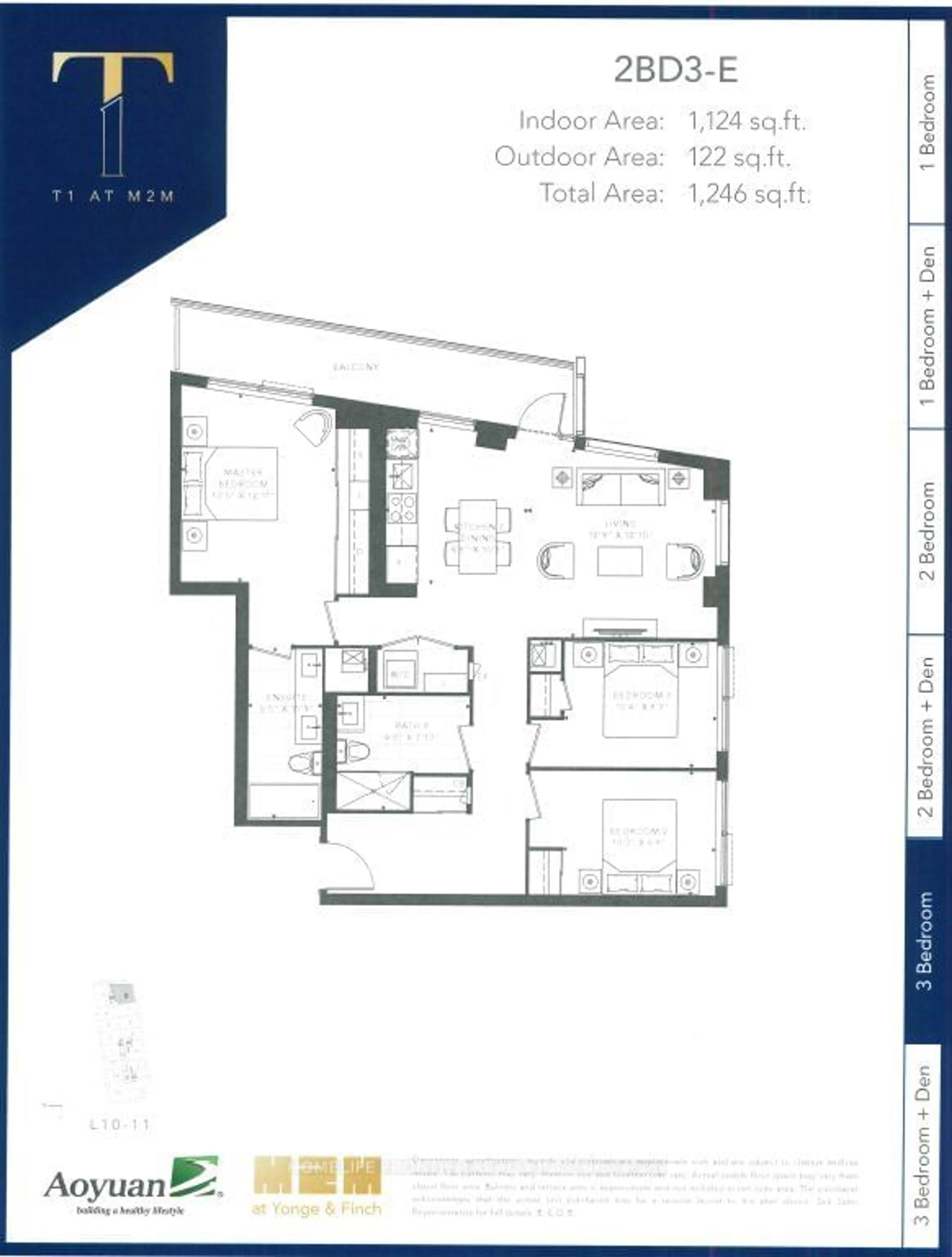 Floor plan for 8 Olympic Garden Dr #1006, Toronto Ontario M2M 0B9