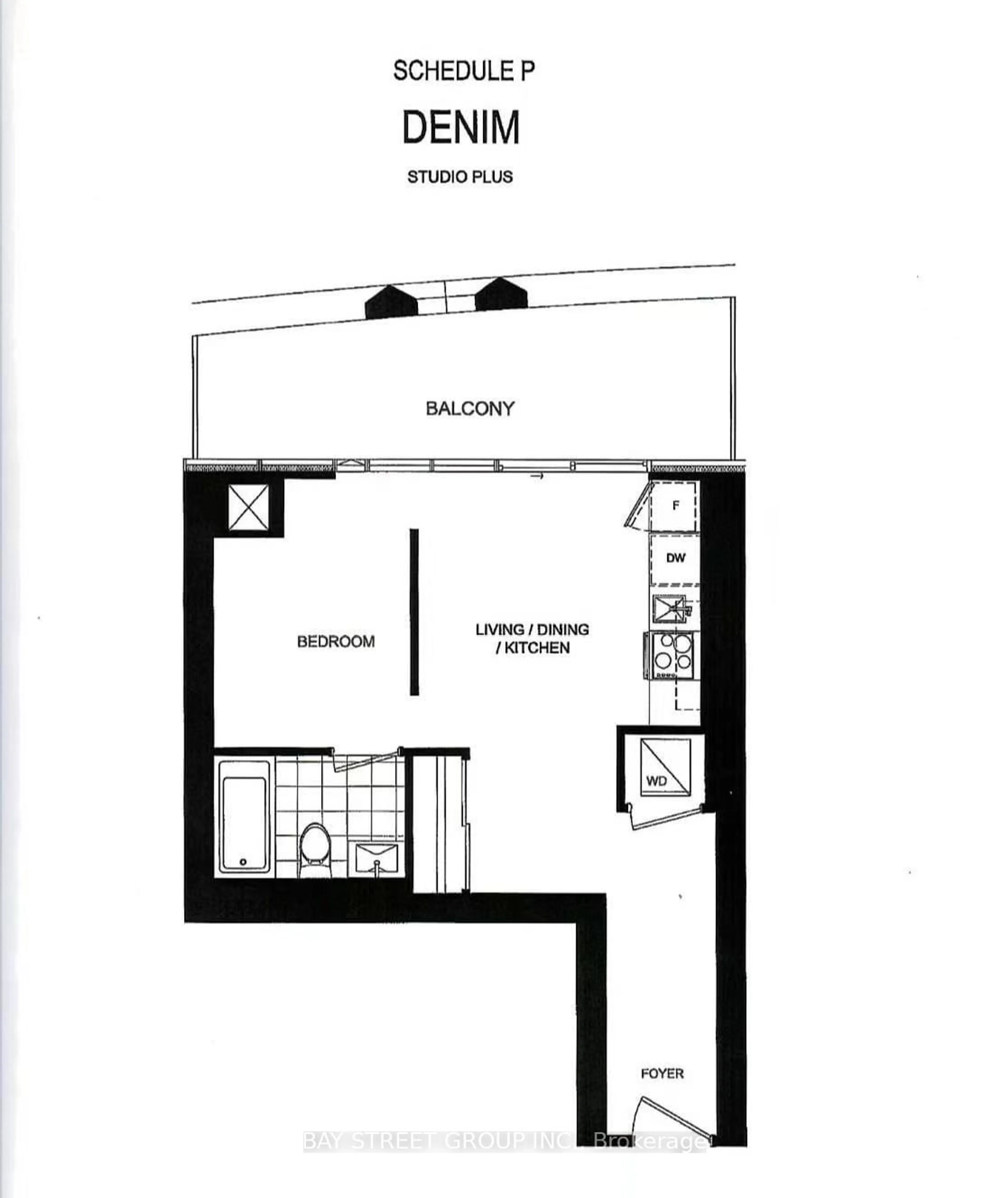 Floor plan for 230 Simcoe St #2320, Toronto Ontario M5T 0G7