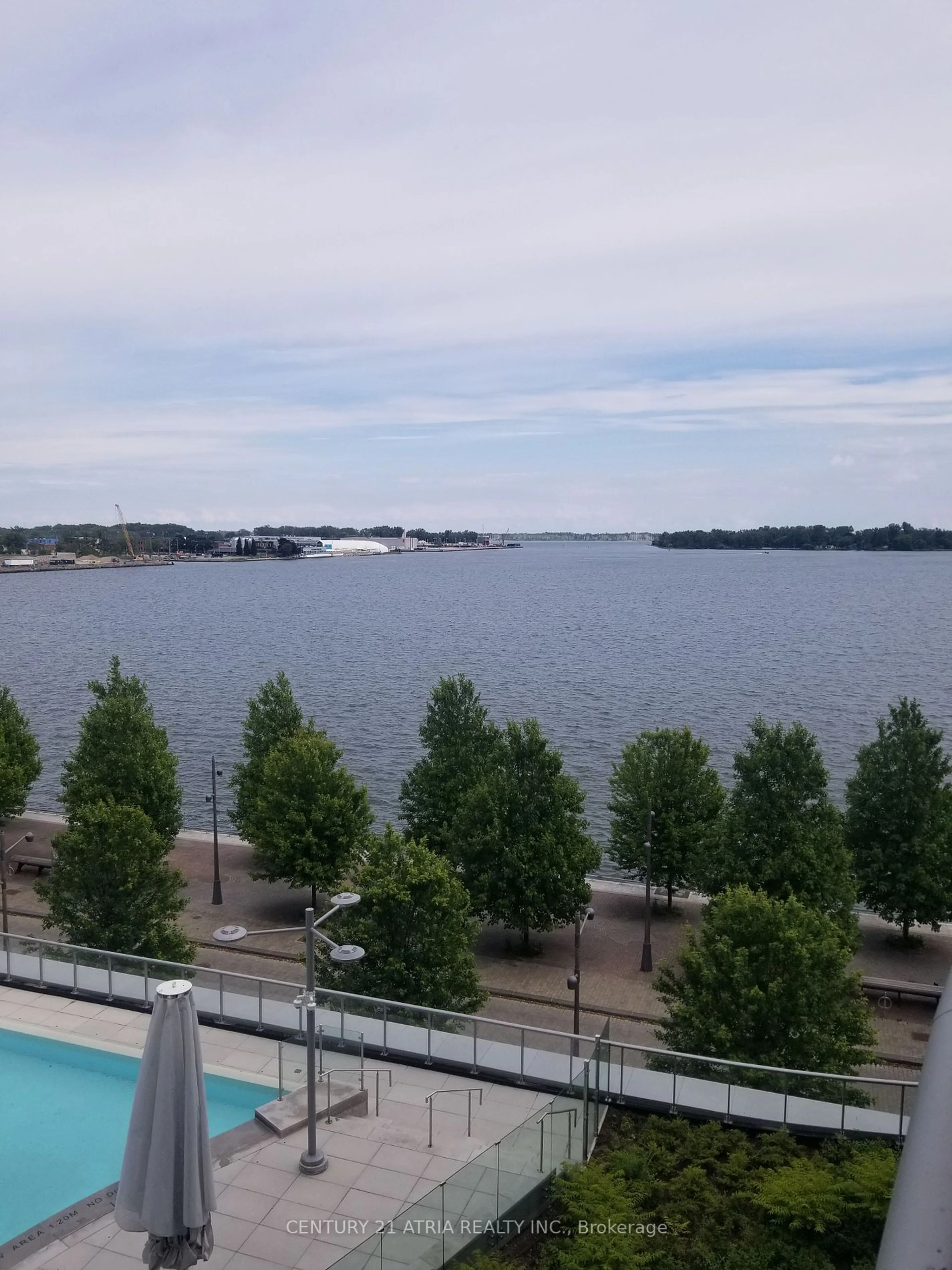 Balcony in the apartment, water/lake/river/ocean view for 1 Edgewater Dr #505, Toronto Ontario M5A 0L1