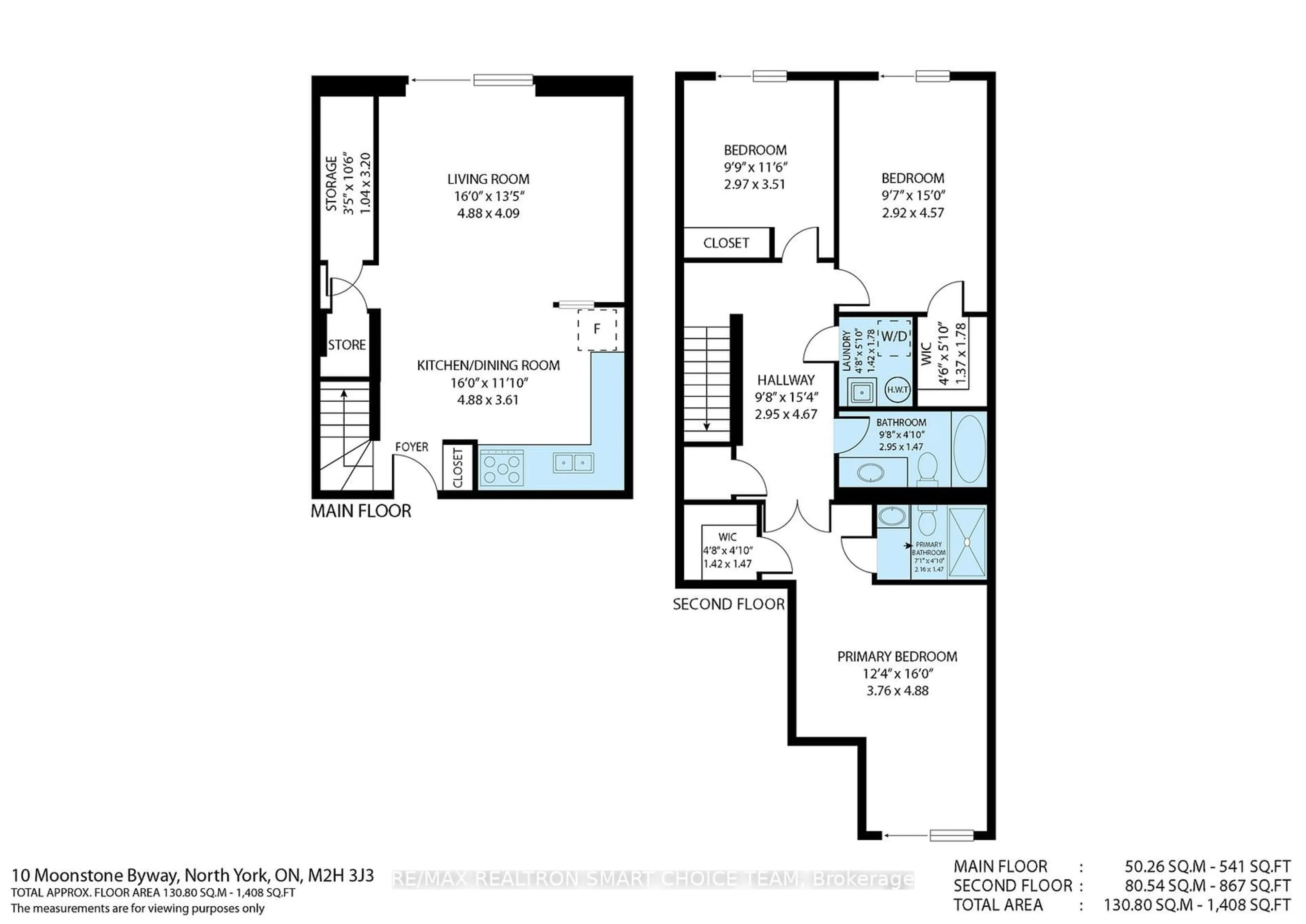 Floor plan for 10 Moonstone Bywy #149, Toronto Ontario M2H 3J3